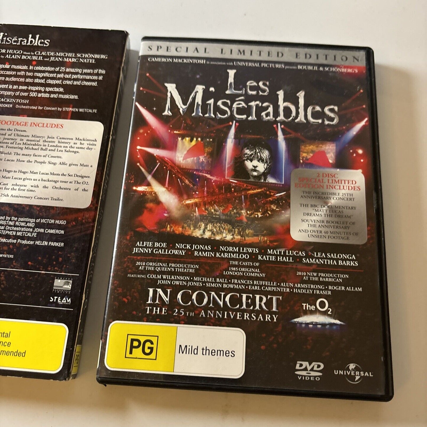Les Miserables (25th Anniversary Special Edition, DVD, 2011, 2-Disc) Region 4 &2