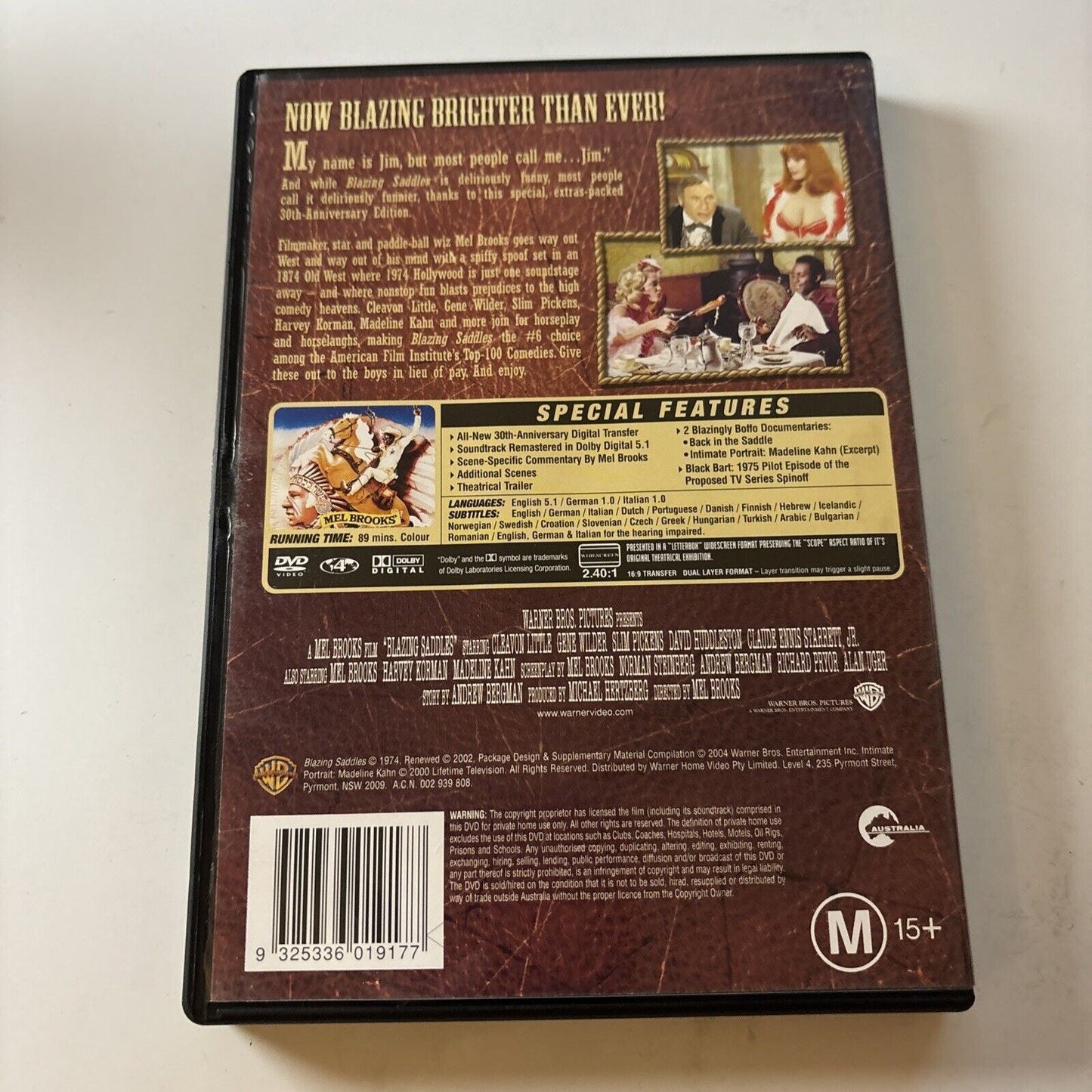 Blazing Saddles (30th Anniversary Special Edition, DVD, 1974) NEW Region 4