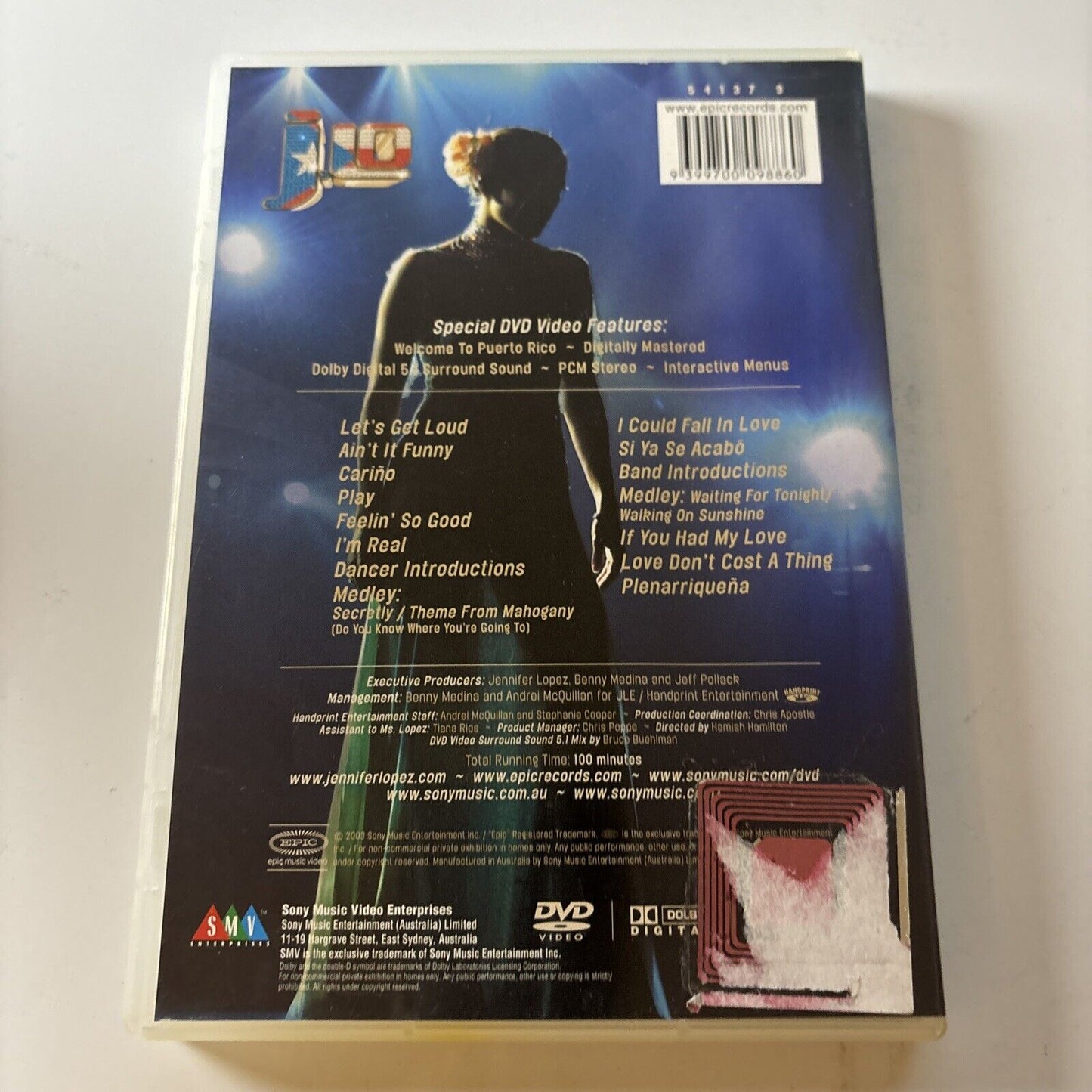 J-Lo Jennifer Lopez - Let's Get Loud (DVD 2003) All Regions