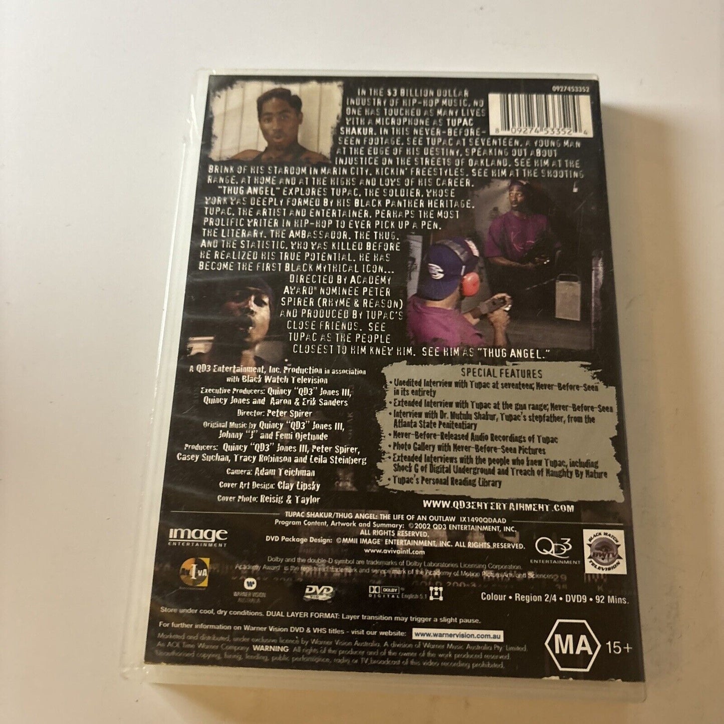 Tupac Shakur: Thug Angel - The Life of an Outlaw (DVD, 2002) Region 4 &2