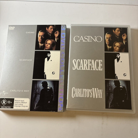 Casino / Scarface / Carlito's Way (DVD, 2006) Al Pacino Region 4 &2