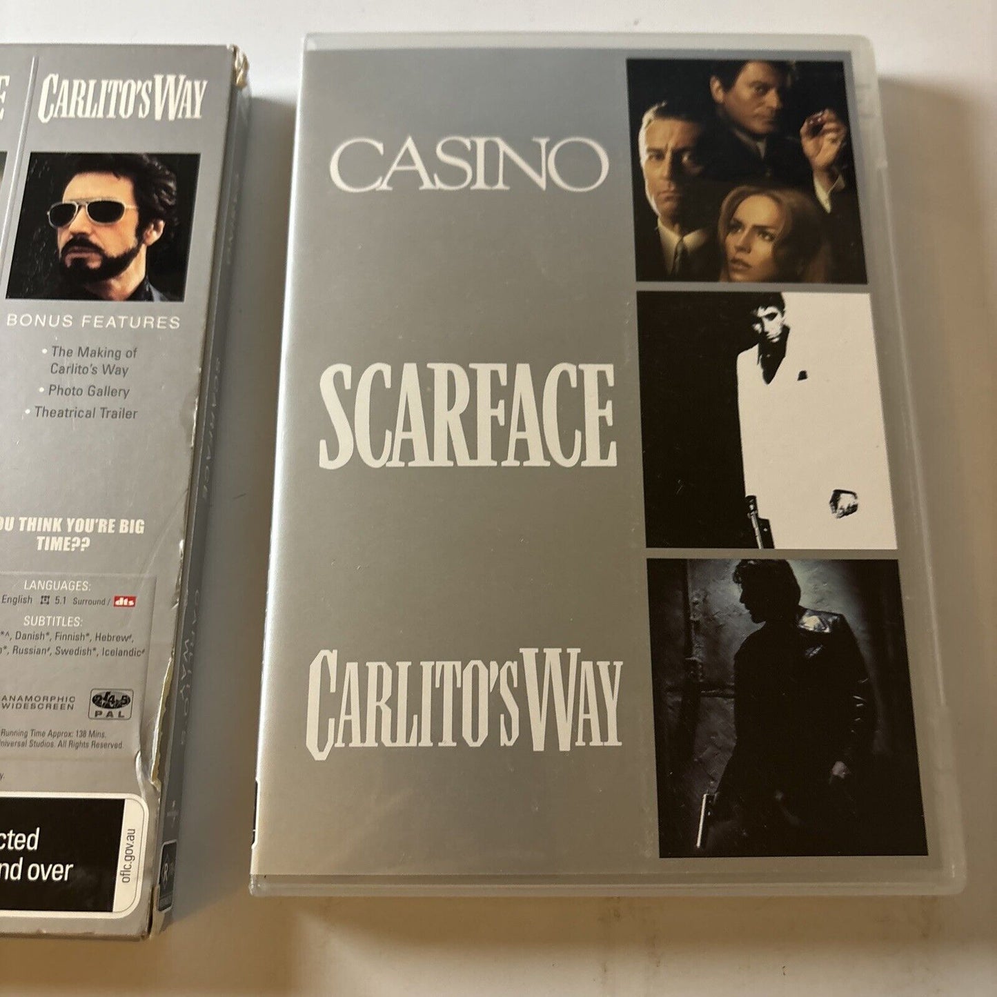 Casino / Scarface / Carlito's Way (DVD, 2006) Al Pacino Region 4 &2