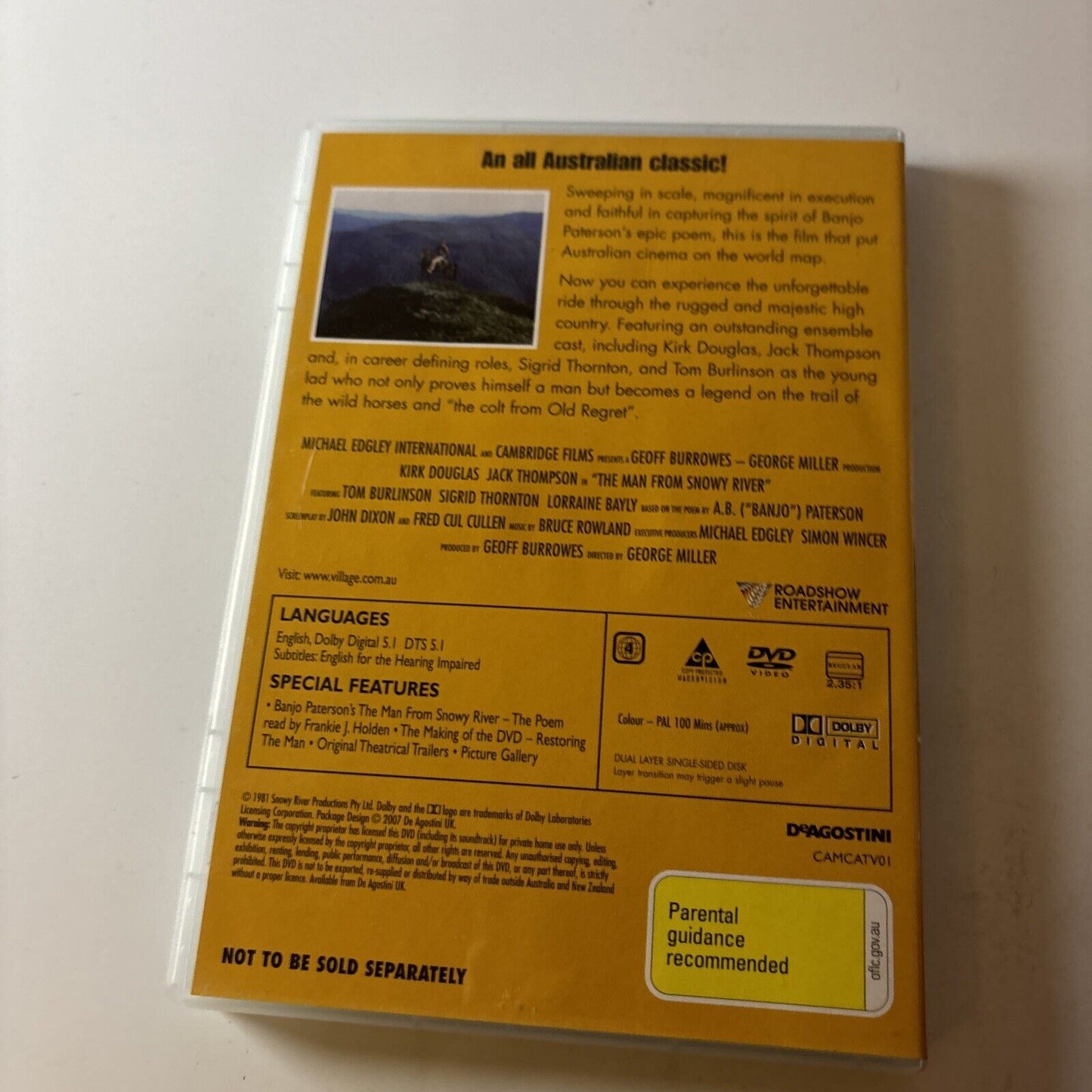 The Man from Snowy River (DVD, 1982) Sigrid Thornton, Kirk Douglas Region 4