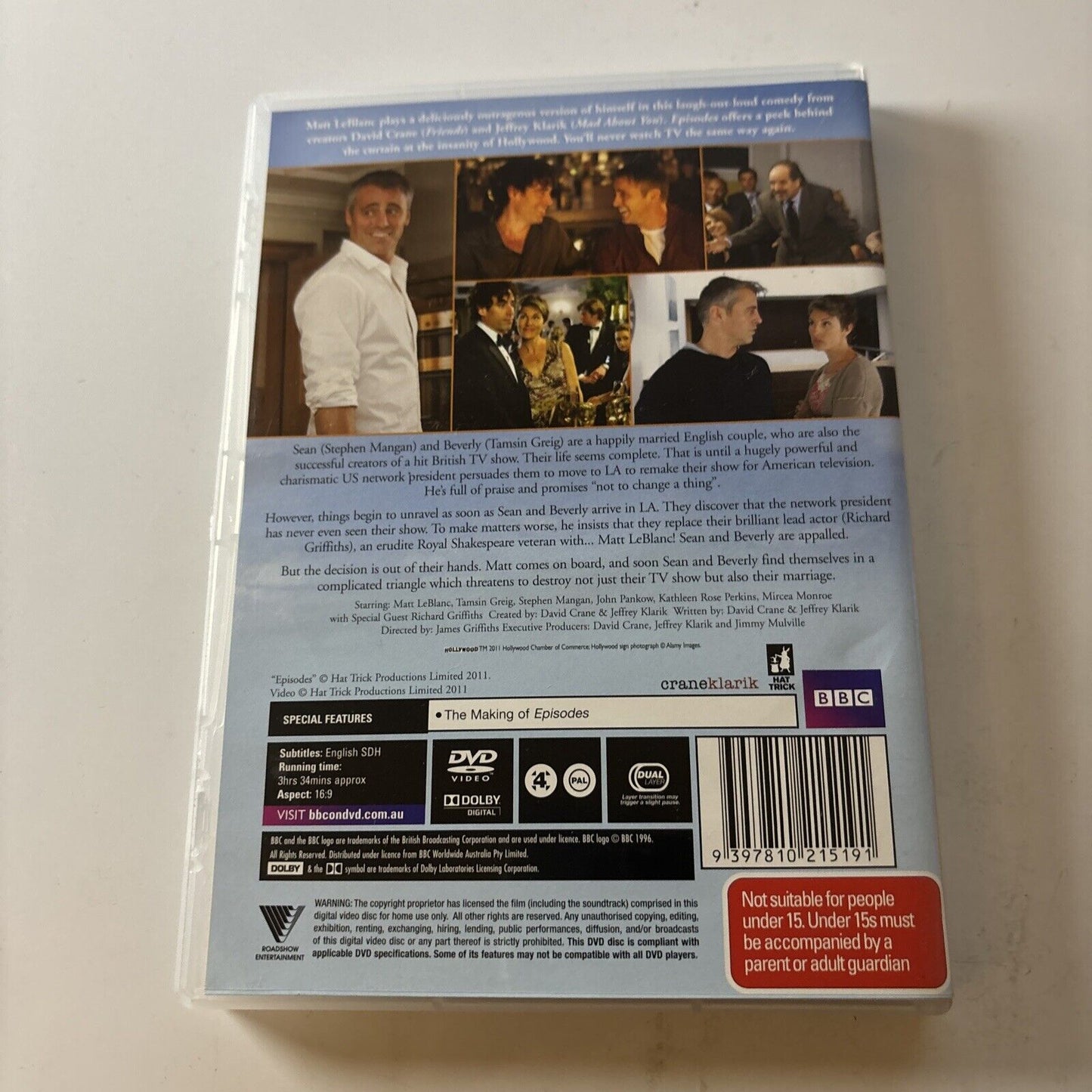 Episodes (DVD, 2012, 2-Disc) Matt LeBlanc, Tamsin Greig BBC NEW Region 4