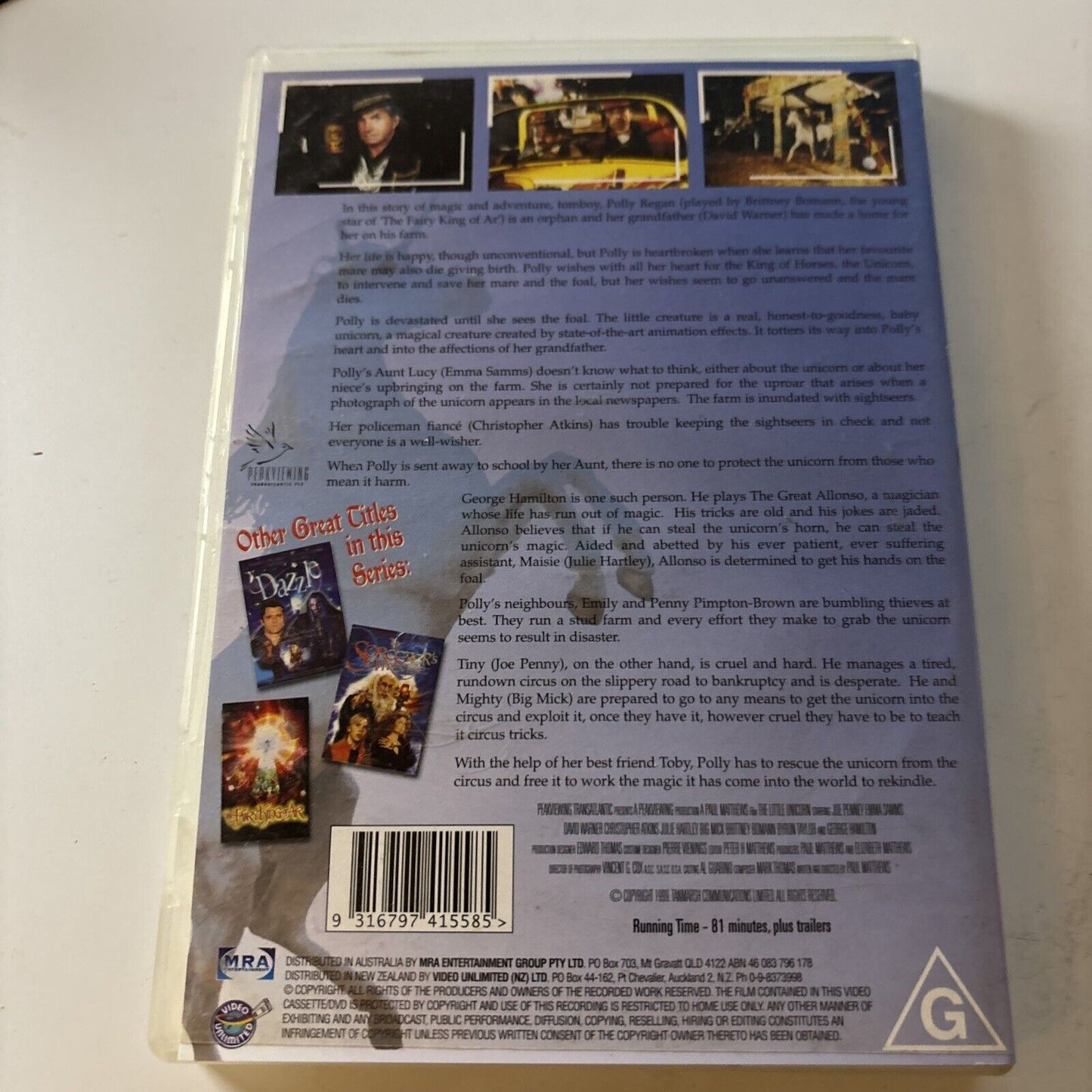 The Little Unicorn (DVD, 1998) George Hamilton, David Warner All Regions