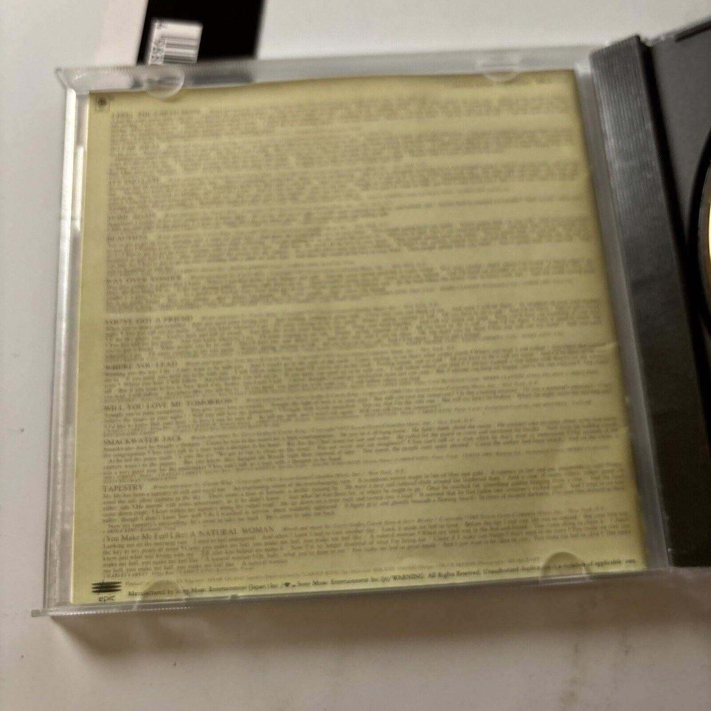 Carole King - Tapestry (CD, 1991) Japan Esca-5283  Obi