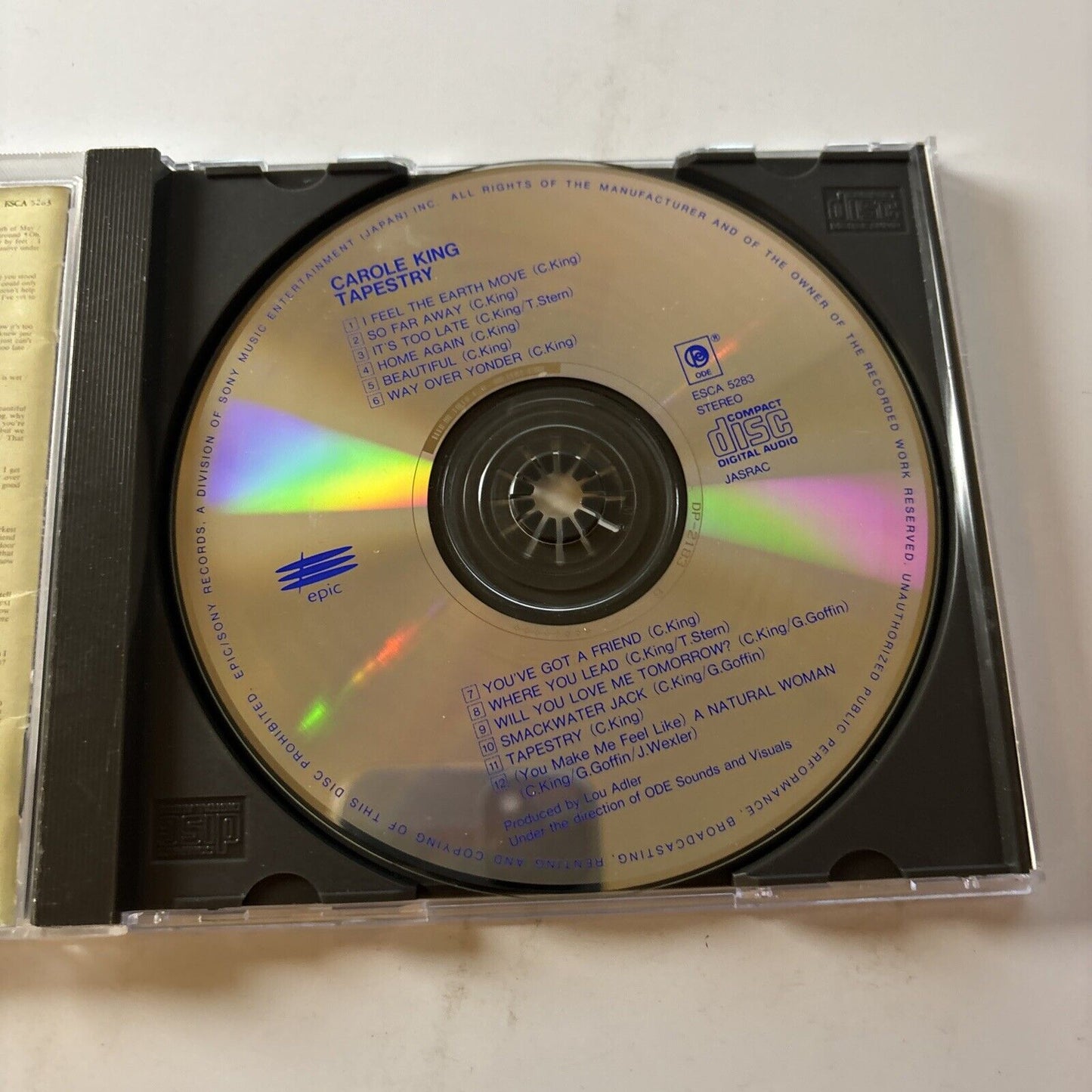 Carole King - Tapestry (CD, 1991) Japan Esca-5283  Obi