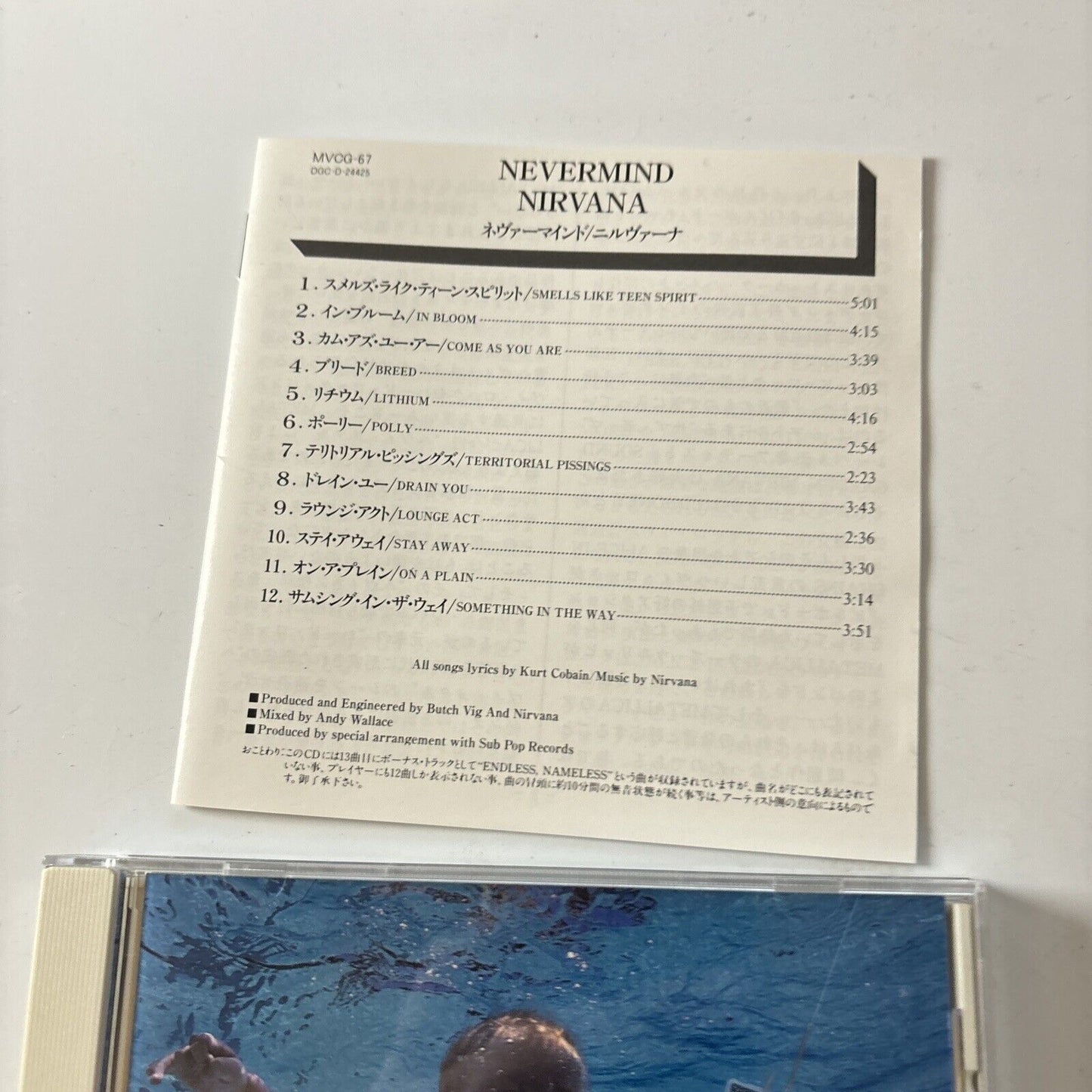 Nirvana - Nevermind (CD, 1991)  Japan Mvcg-67