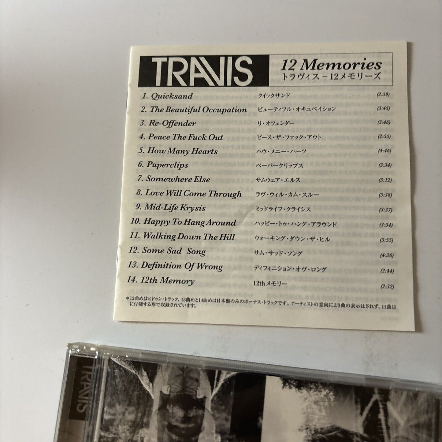 Travis  - 12 Memories (CD, 2003) Japan Eicp-255