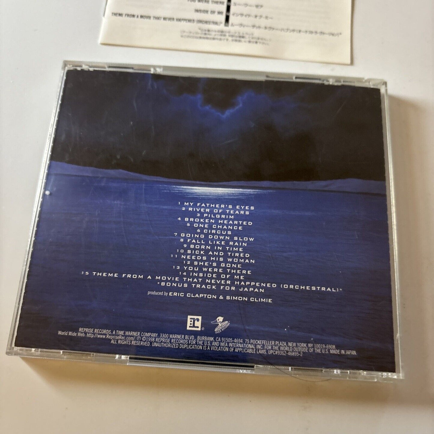 Eric Clapton - Pilgrim [Bonus Japan Track] (CD, 1998) Japan Wpcr-2700