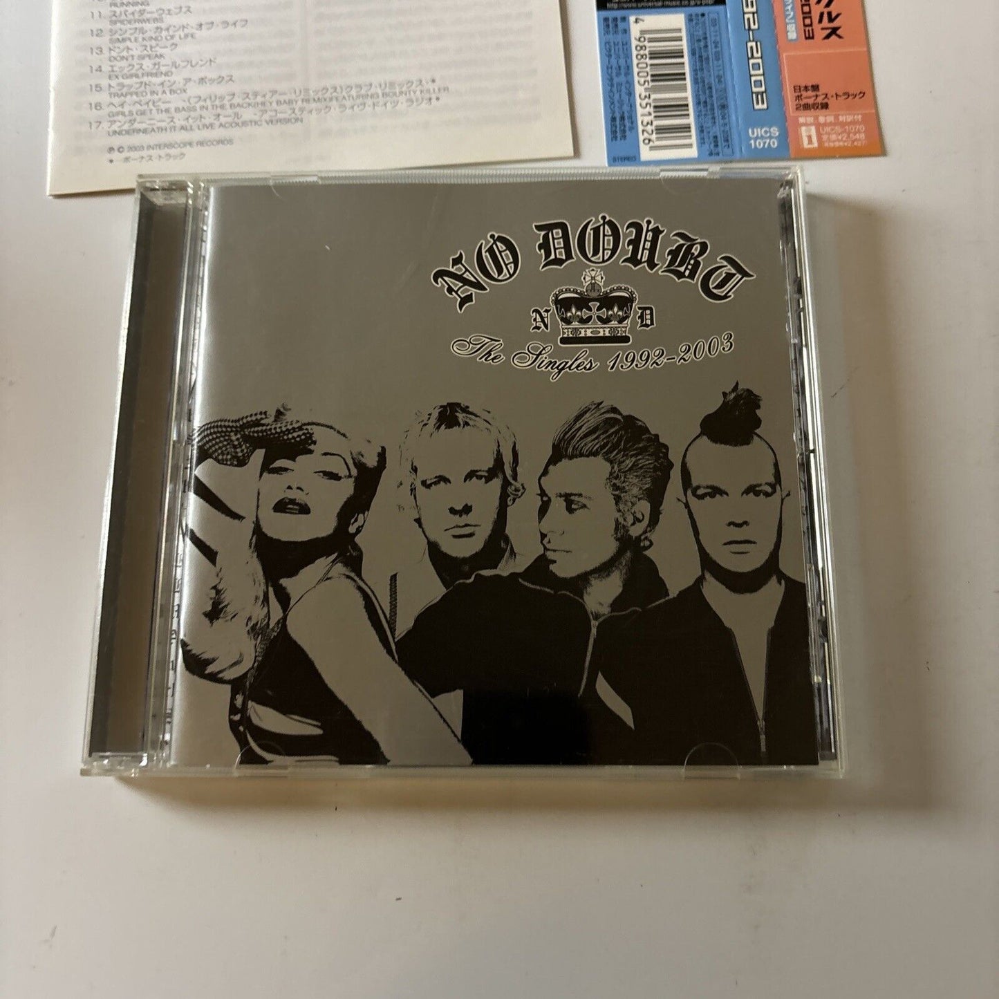 No Doubt - The Singles 1992-2003 (CD, 2003) Japan Obi Uics-1070
