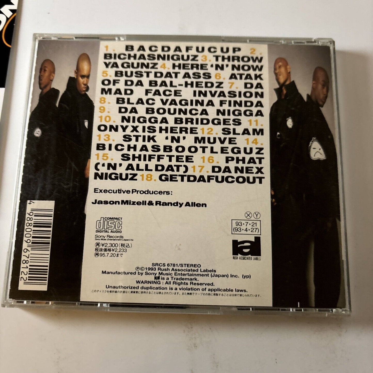 Onyx - Bacdafucup (CD, 1993) Japan Obi Srcs-6781