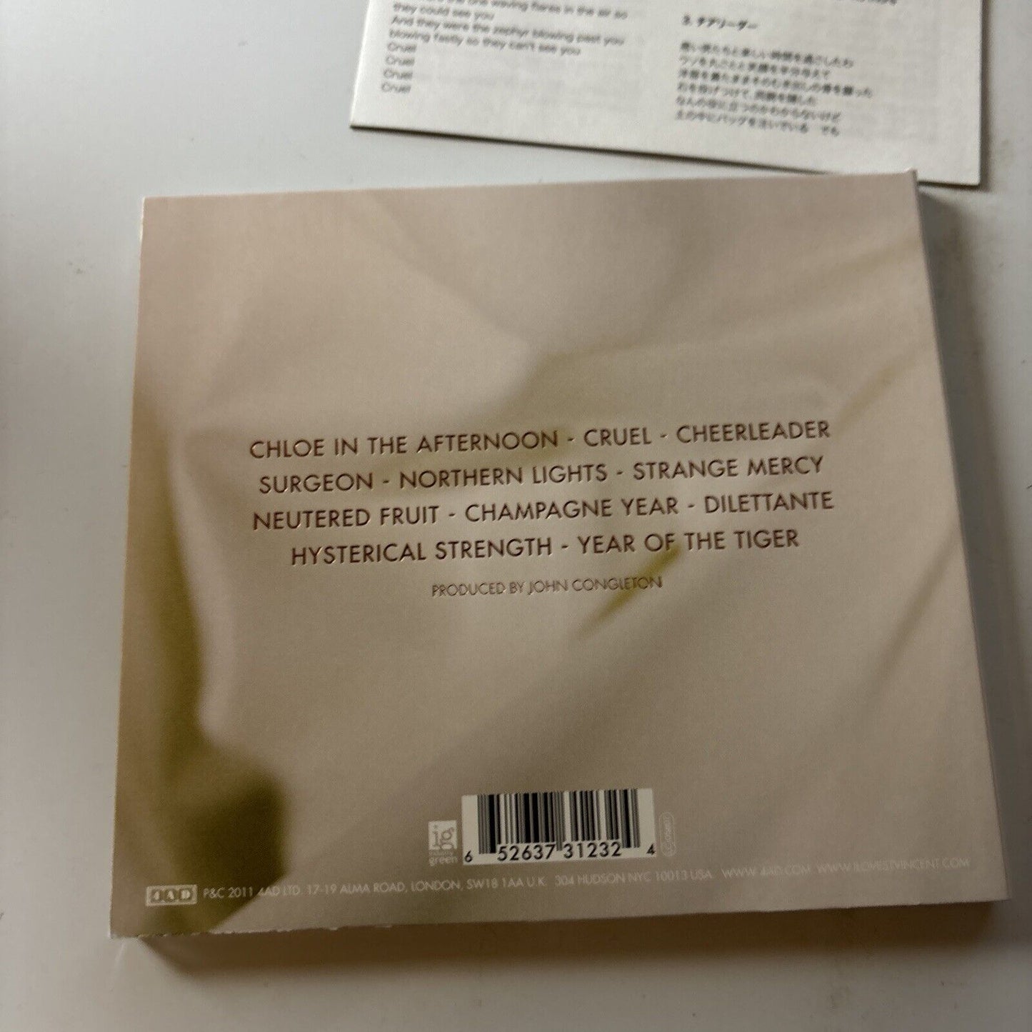 St. Vincent - Strange Mercy (CD, 2011) Japan Cad-3123cd