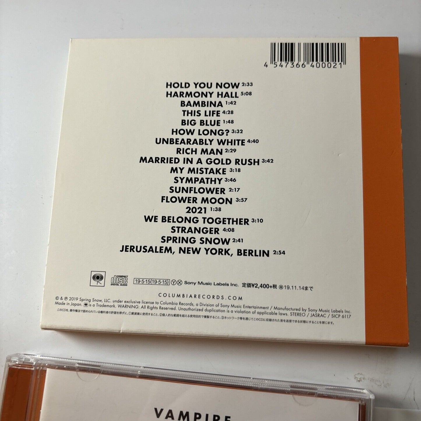 Vampire Weekend - Father of the Bride Japanese Bonus Track (CD, 2019) Sicp-6117