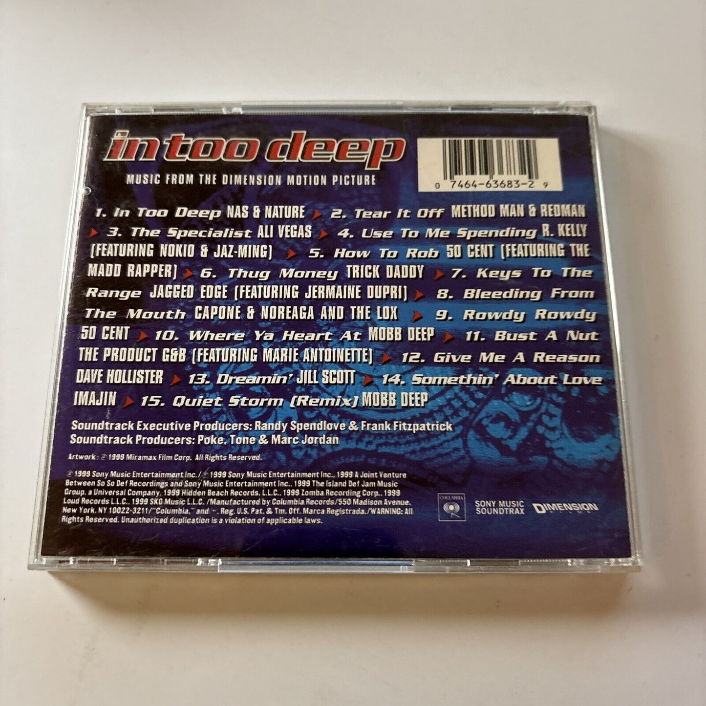 In Too Deep - Original Motion Picture Soundtrack (CD, 1999) Ck-6383