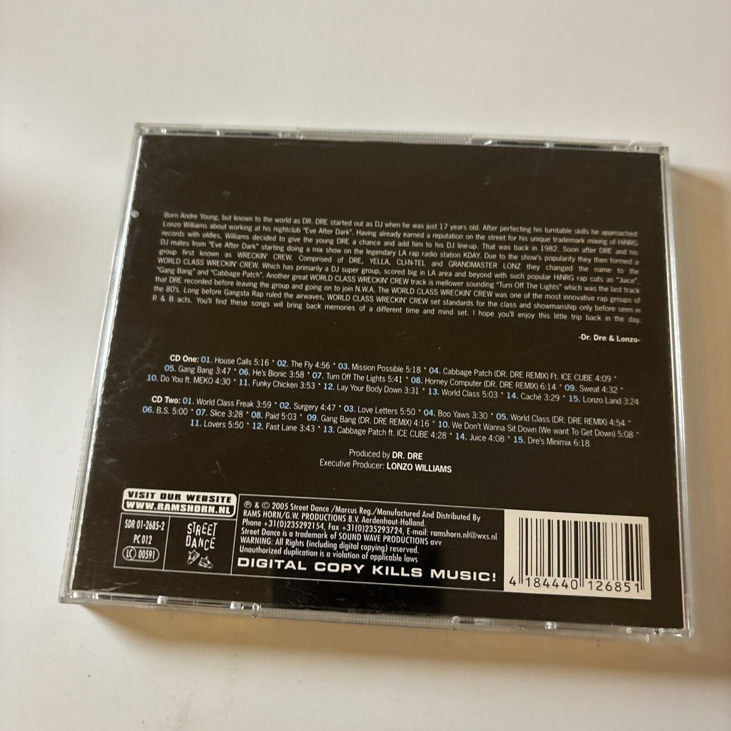 Dr Dre Vs World Class Wreckin' Crew (CD, 2005, 2-Disc) 01-2685-2