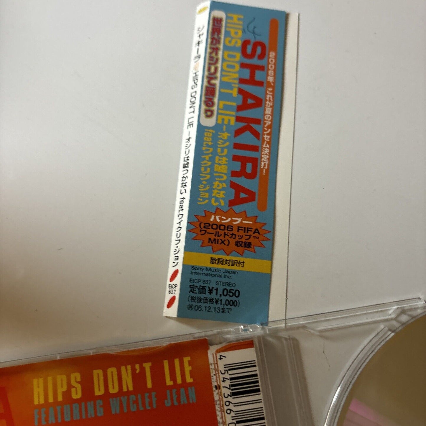 Shakira Featuring Wyclef Jean - Hips Don't Lie (CD, 2006) Japan Obi Eicp-637