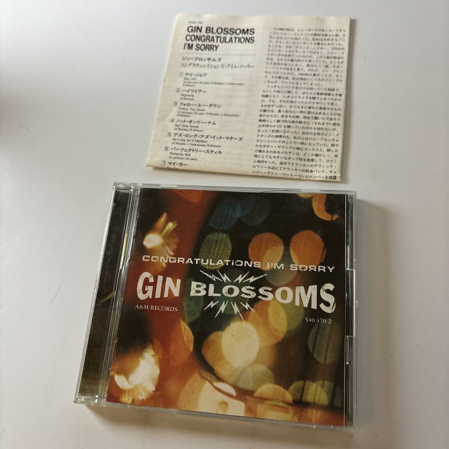 Gin Blossoms - Congratulations I'm Sorry (CD, 1996) Japan Pocm-1160