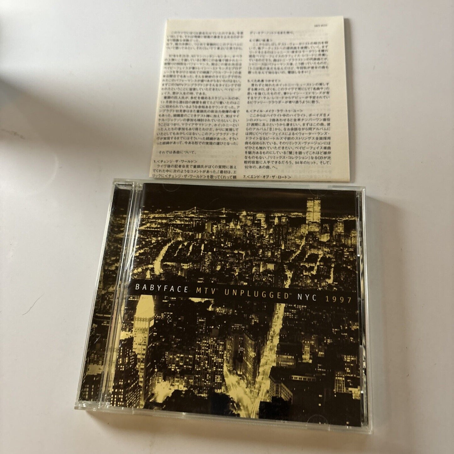 Babyface - MTV Unplugged NYC 1997 (CD, 1997)  Japan Srcs-8533