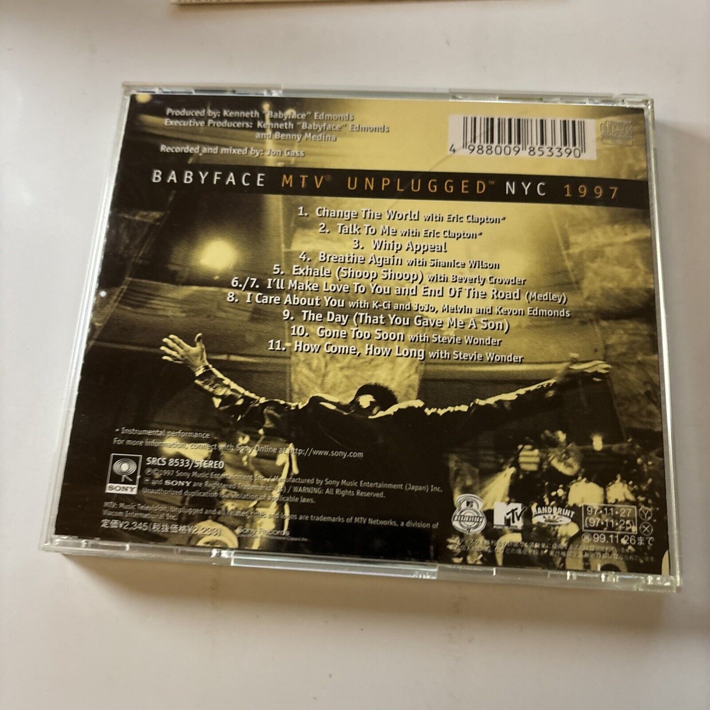 Babyface - MTV Unplugged NYC 1997 (CD, 1997)  Japan Srcs-8533