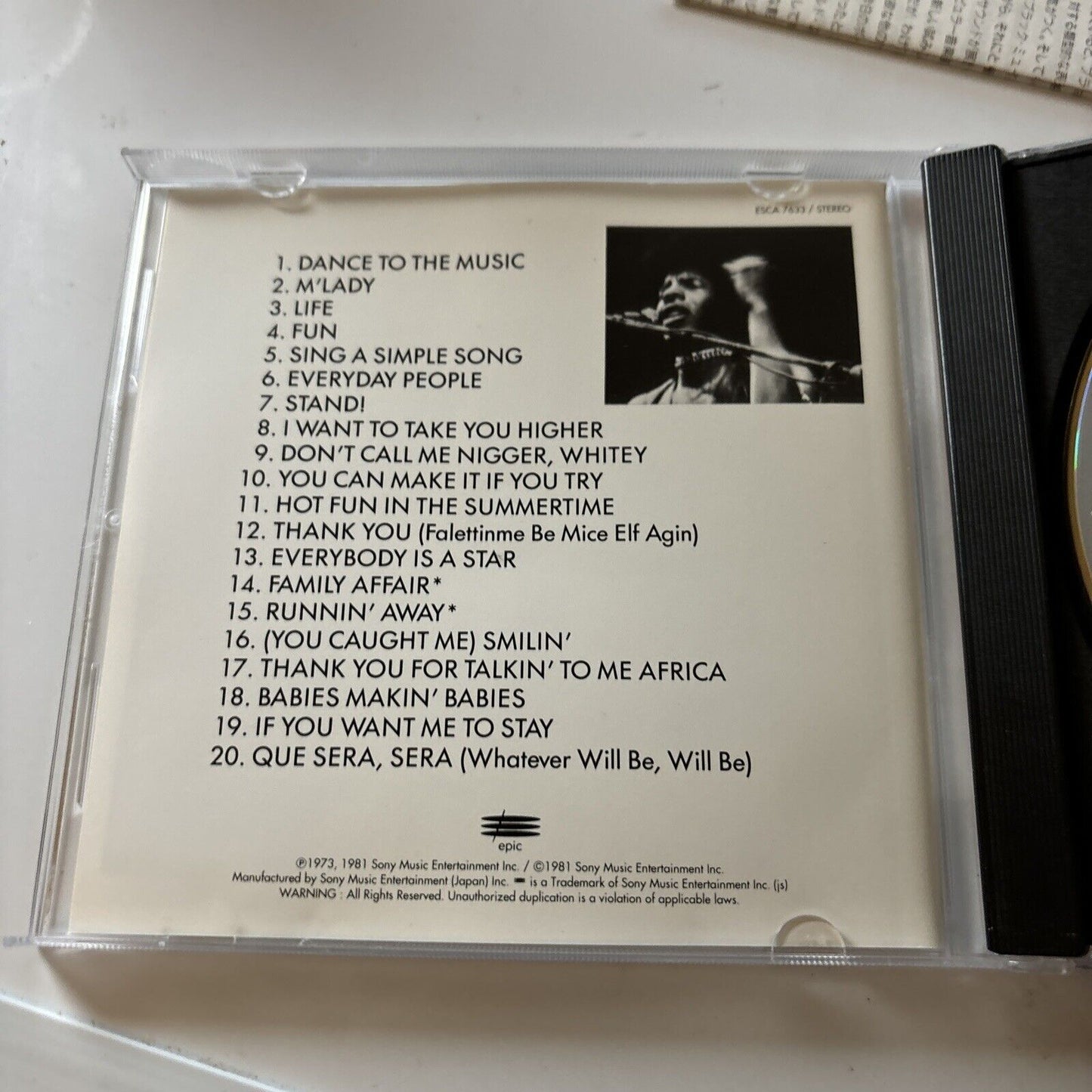 Sly & The Family Stone - Anthology (CD, 1981)  Japan Esca-7633