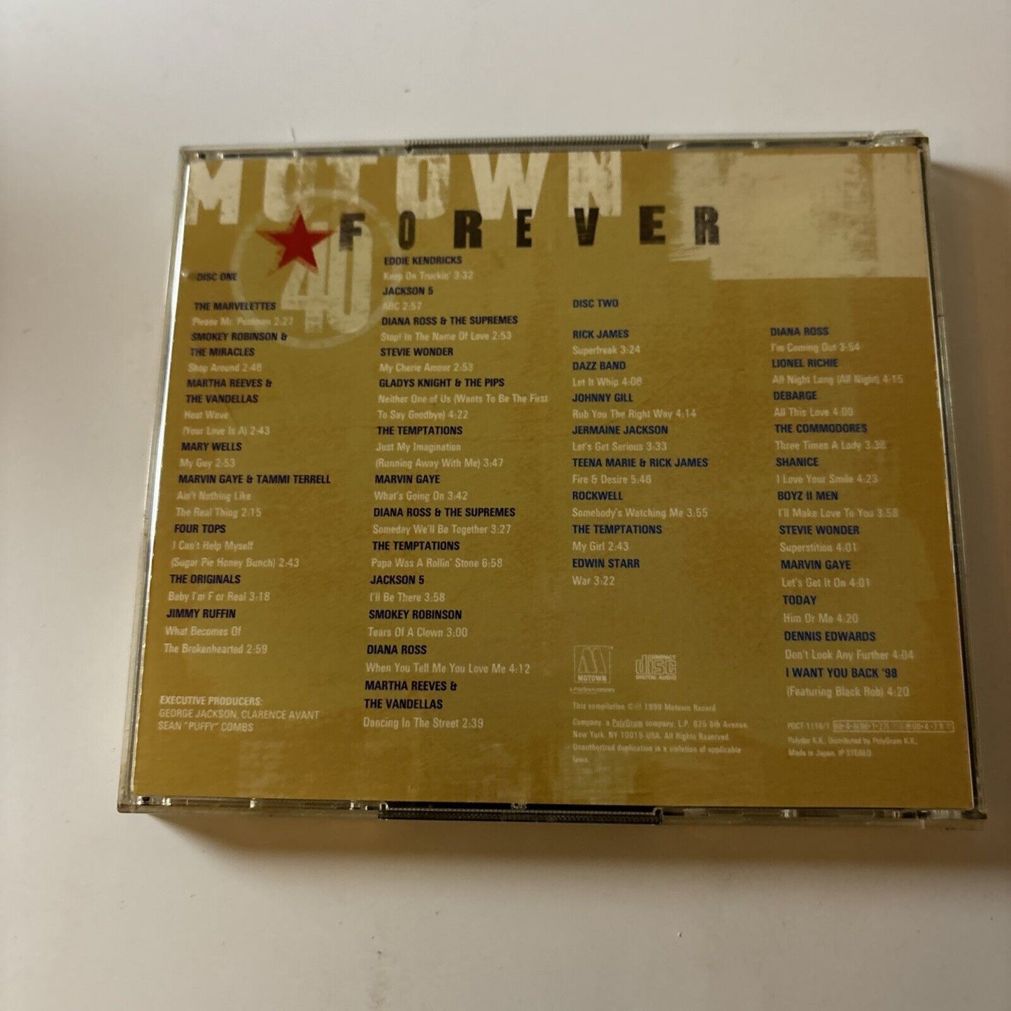 Motown 40 Forever (CD, 1998, 2-Disc) Poct-116/7