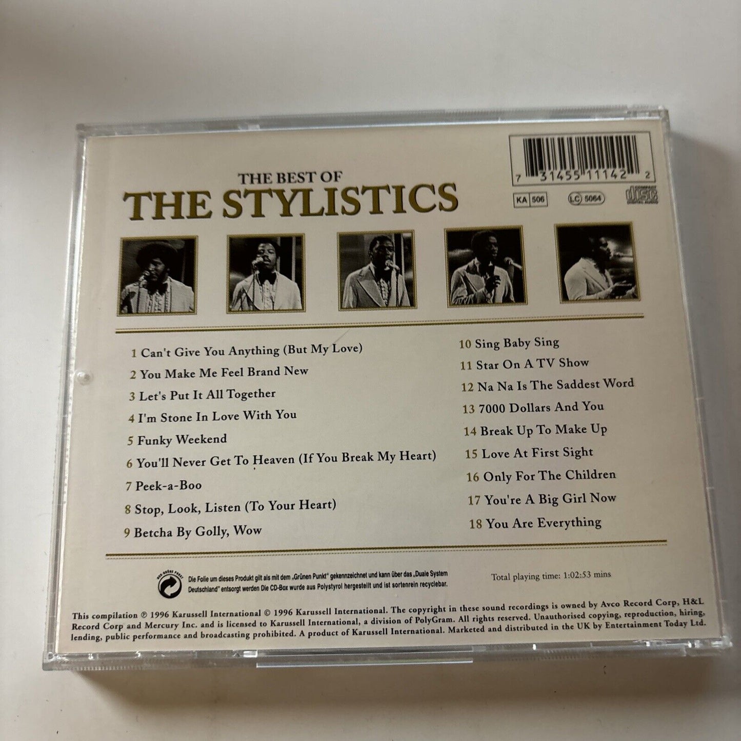 The Stylistics - The Best of the Stylistics (CD, 1996) 551-114-2