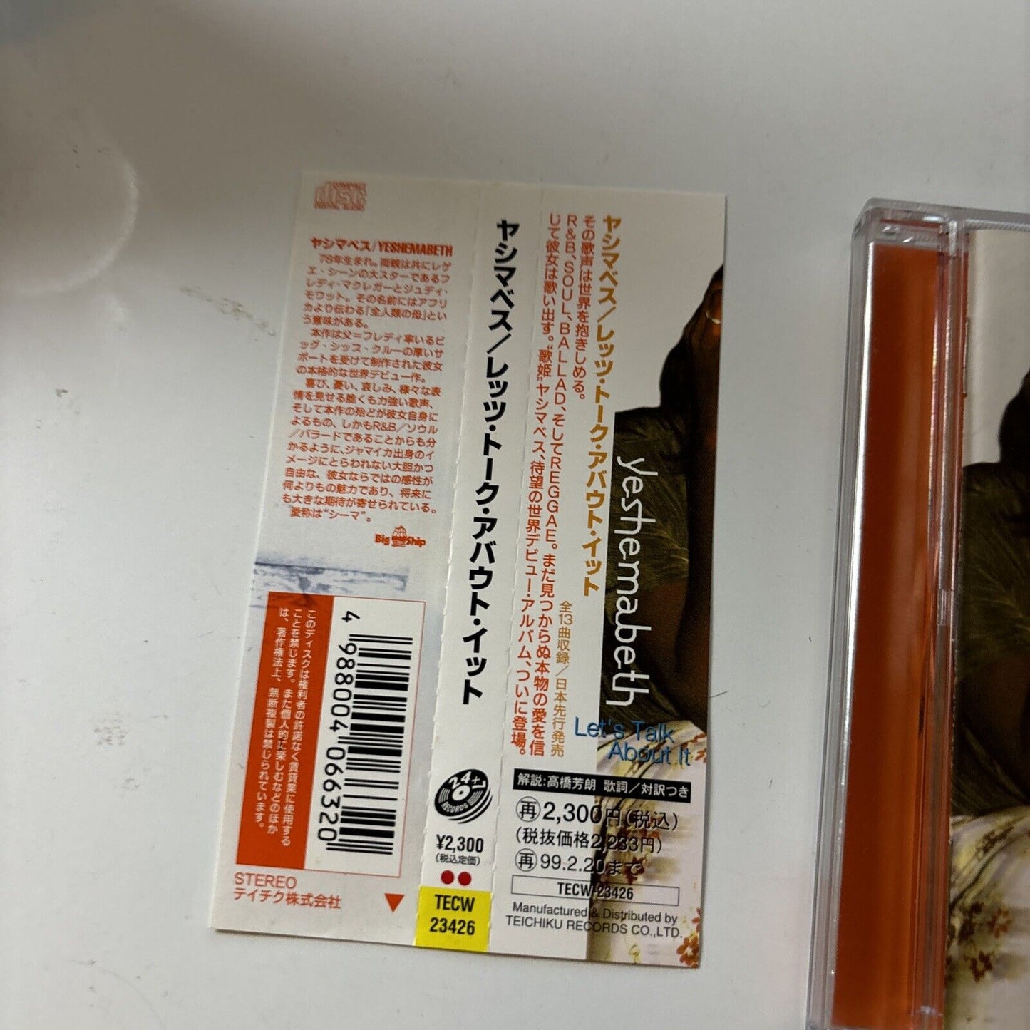 Yeshemabeth - Let's Talk About It (CD, 1999) Japan Obi Tecw-23426