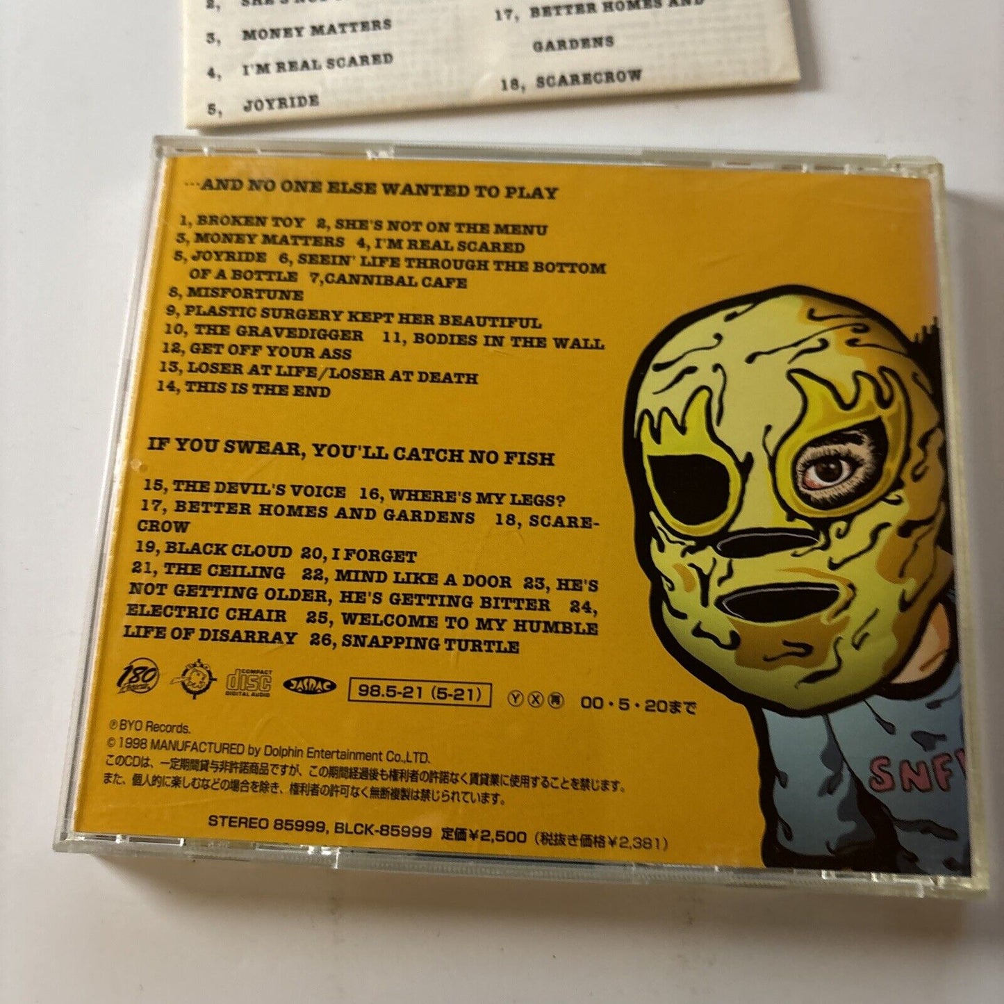 SNFU - Via Plastic Surgery (CD, 1998) Japan Blck-85999