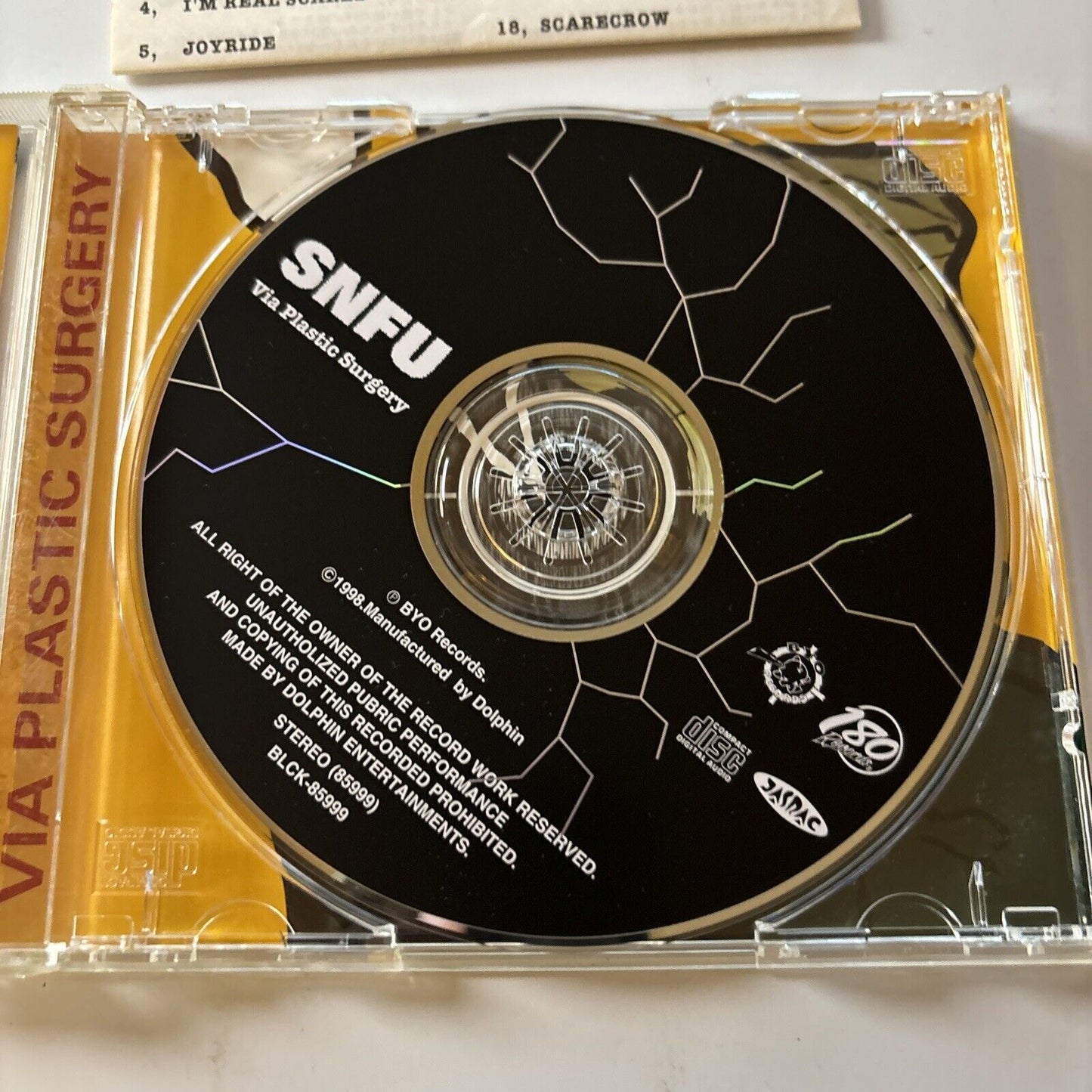 SNFU - Via Plastic Surgery (CD, 1998) Japan Blck-85999