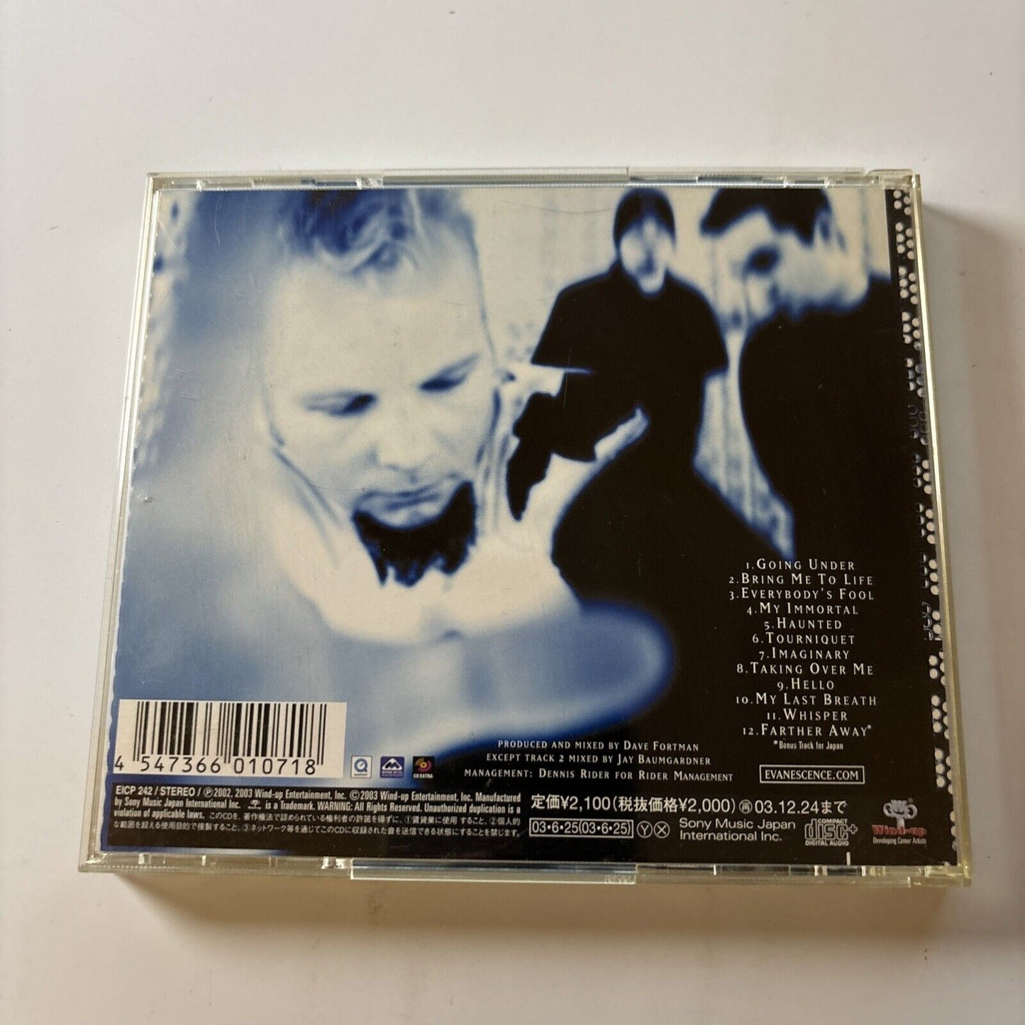 Evanescence - Fallen (CD, 2003) Japan Eicp-242