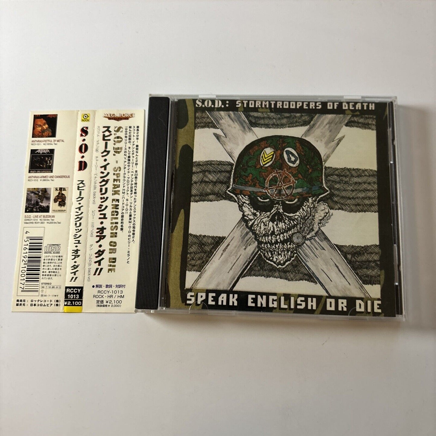 Stormtroopers Of Death - Speak English Or Die (CD, 1998) Japan Obi Rccy-1013
