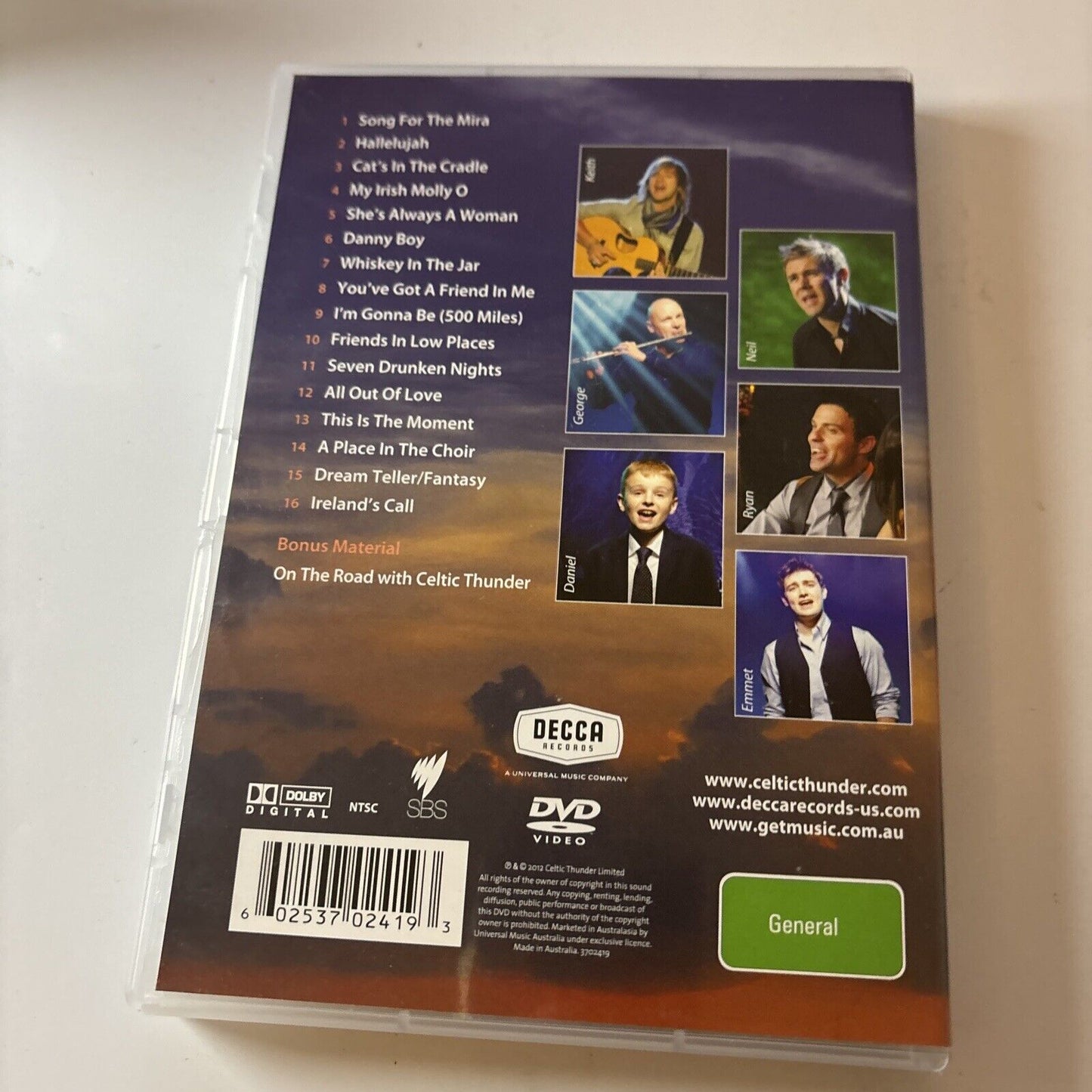 Celtic Thunder: Voyage lI (DVD, 2012) All Regions