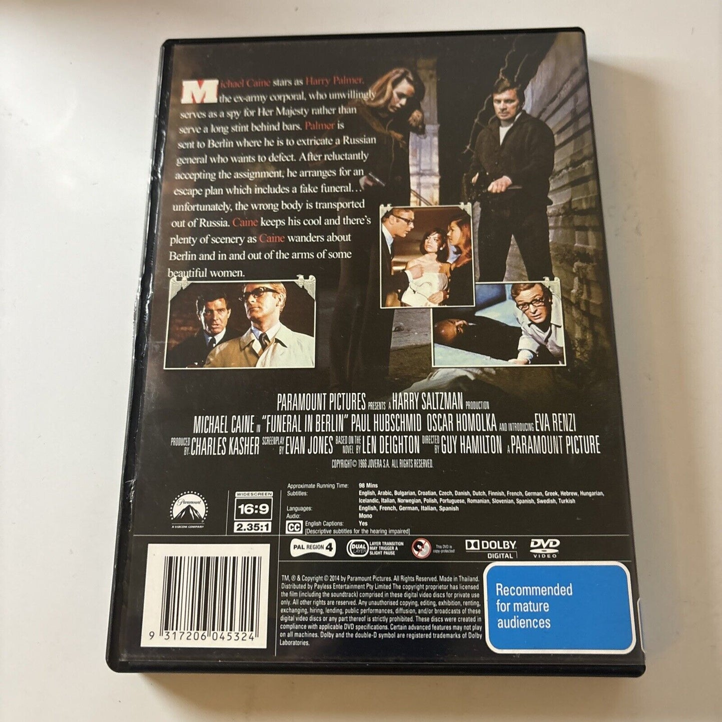 Funeral in Berlin (DVD, 1966) Michael Caine NEW Region 4