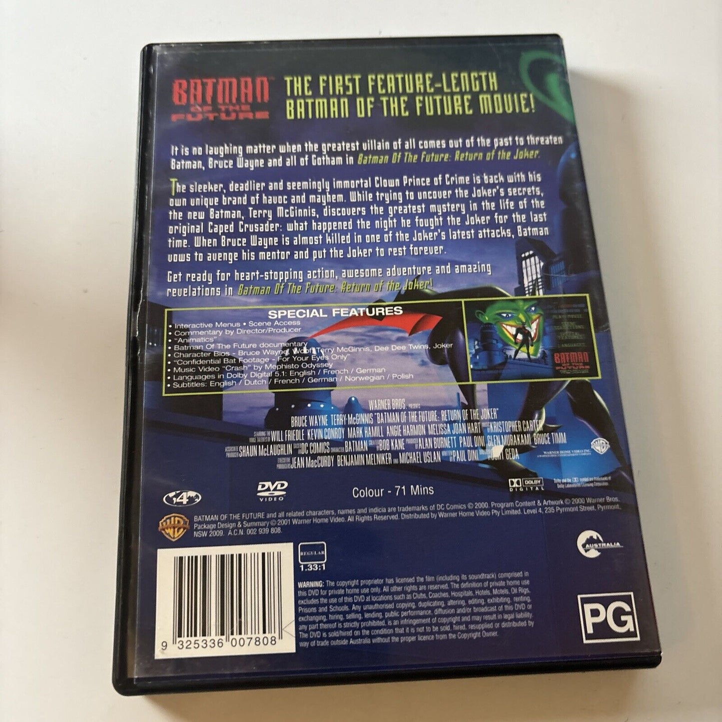 Batman of the Future - Return of the Joker (DVD, 2000)  Region 4