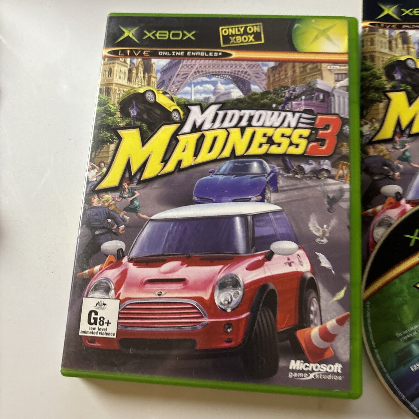 Midtown Madness 3 (Microsoft Xbox, 2002) With Manual PAL