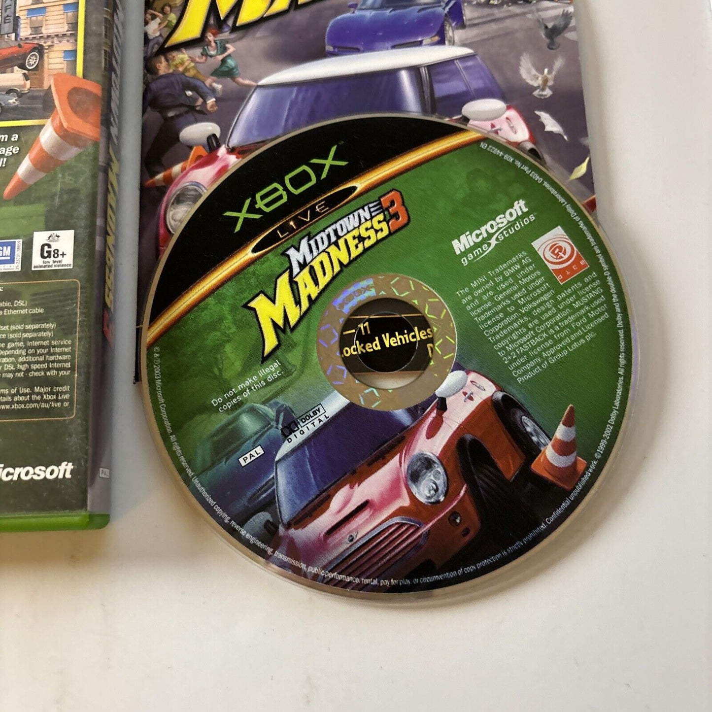 Midtown Madness 3 (Microsoft Xbox, 2002) With Manual PAL
