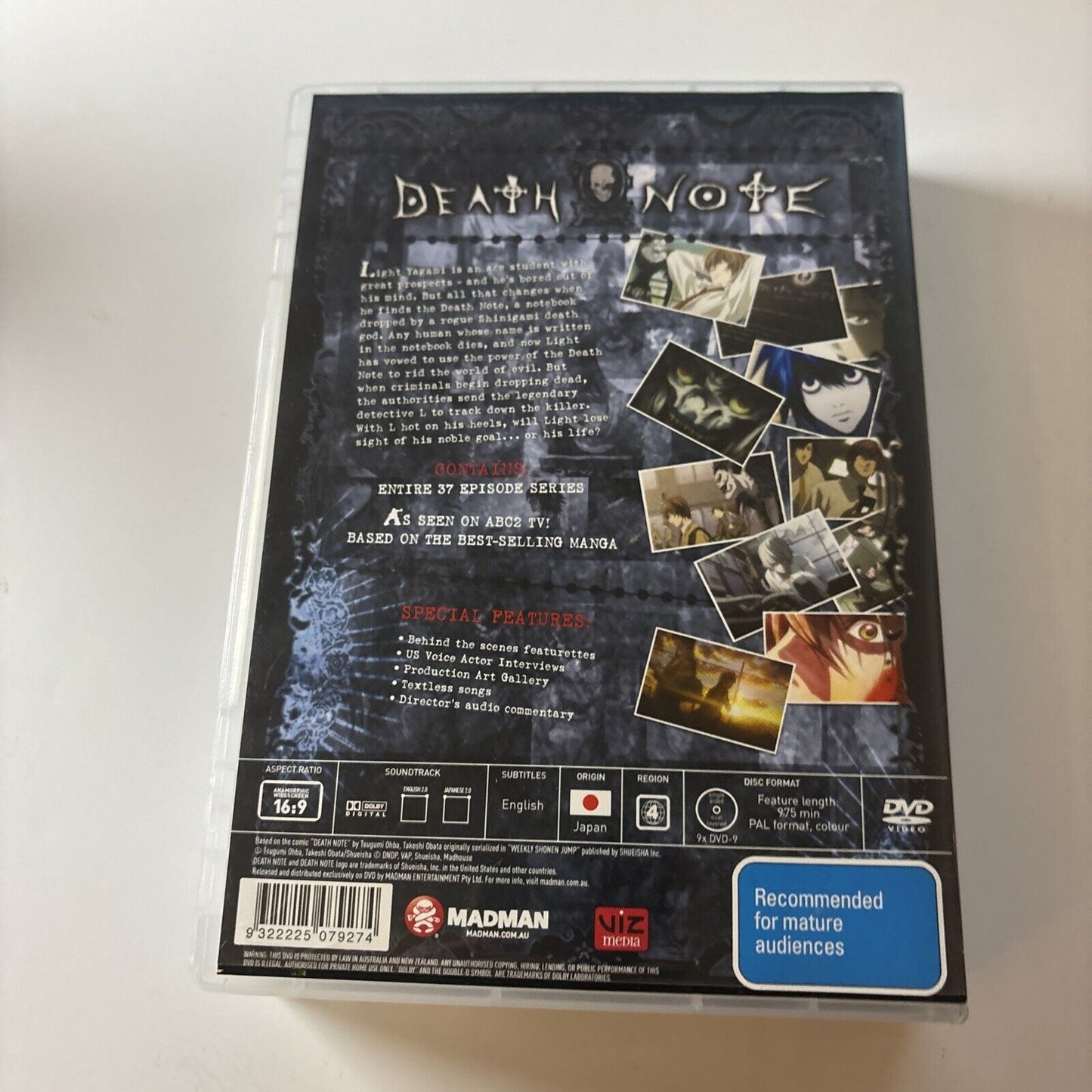 Death Note - Collection (DVD, 2006, 9-Disc) Region 4