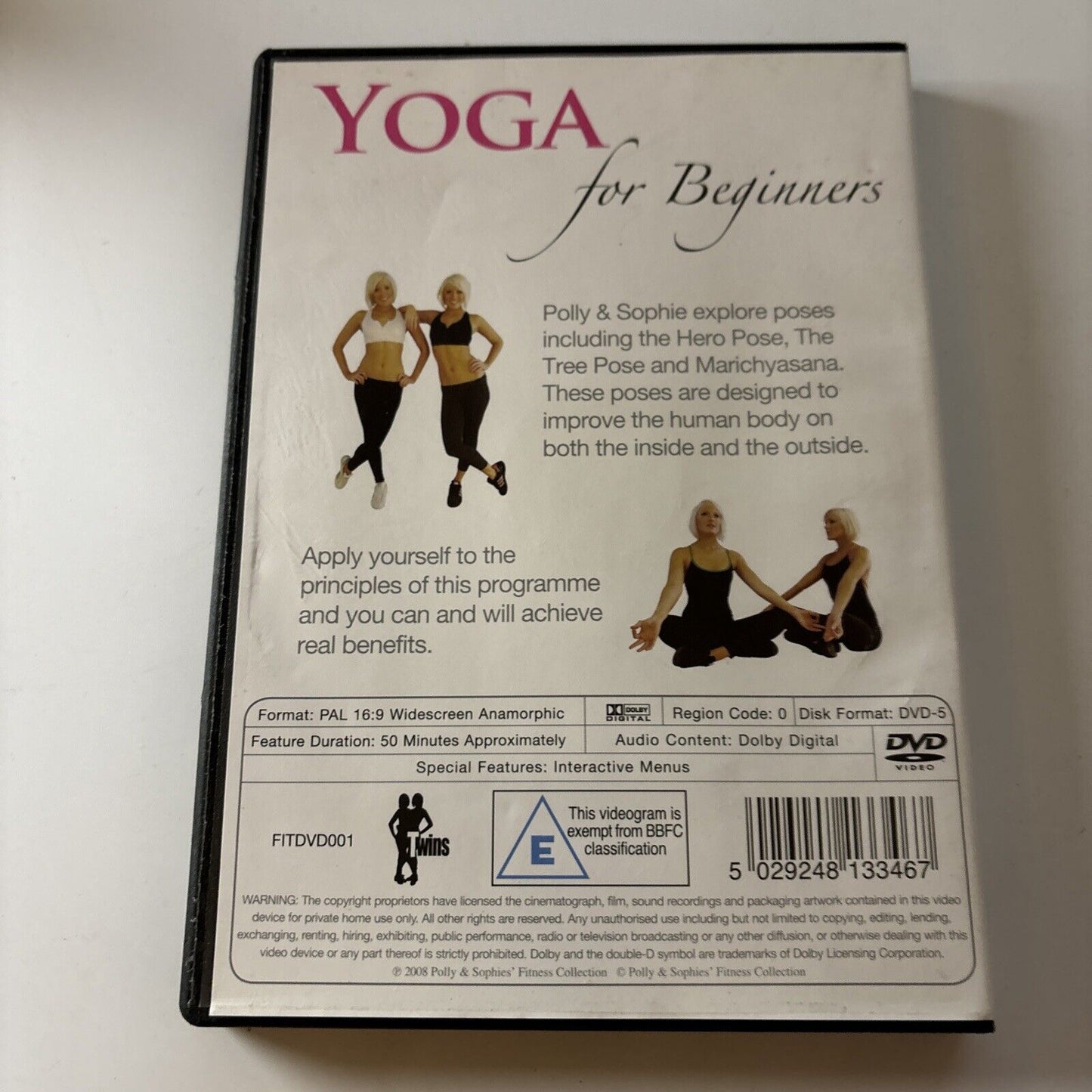 Twins In Vision - Yoga For Beginners (DVD, 2008) NEW All Regions