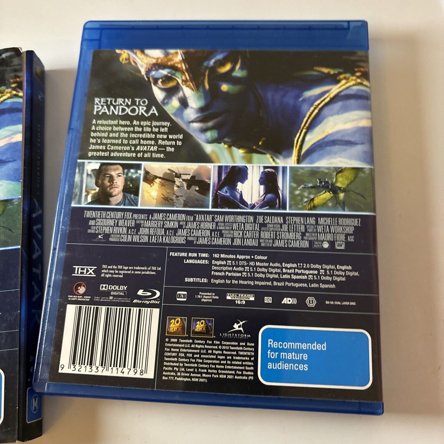 Avatar (Blu-ray, 2009)  Sam Worthington, Sigourney Weaver Region B
