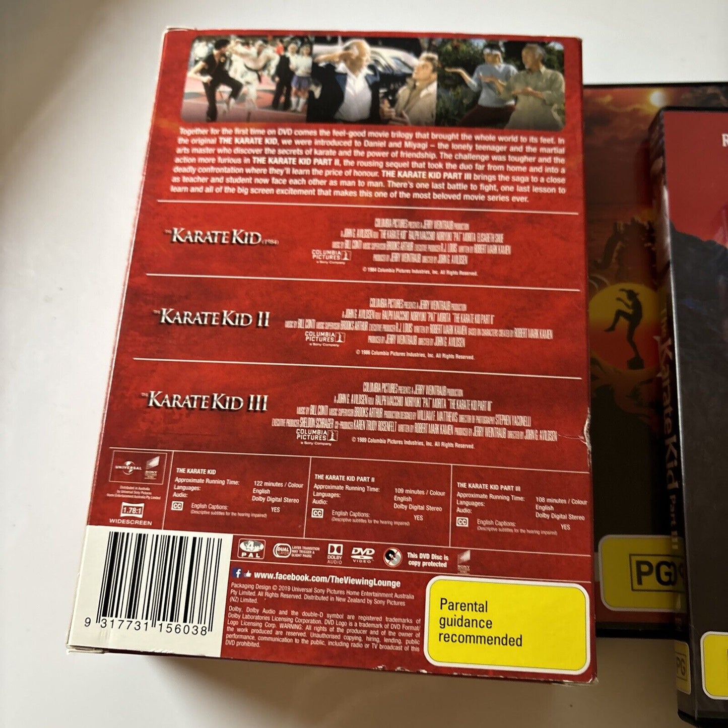 Karate Kid / Karate Kid II / Karate Kid III (DVD, 3-Disc) Ralph Macchio Region 4