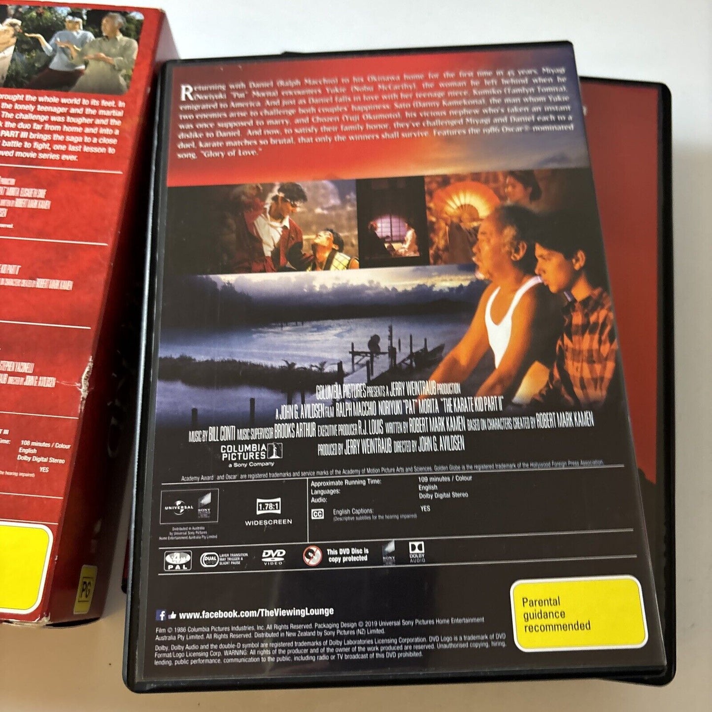 Karate Kid / Karate Kid II / Karate Kid III (DVD, 3-Disc) Ralph Macchio Region 4