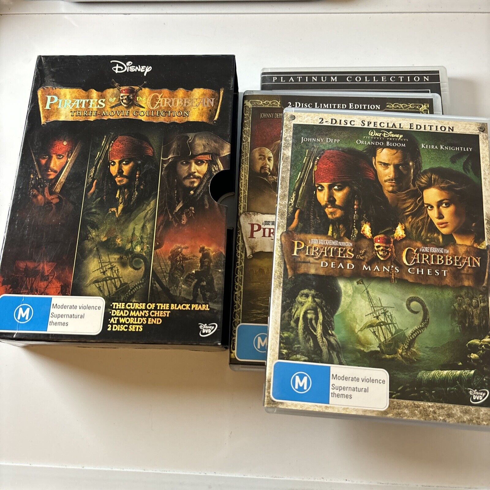 Pirates of the Caribbean - Three-Movie Collection (DVD, 2003, 6-Disc ...