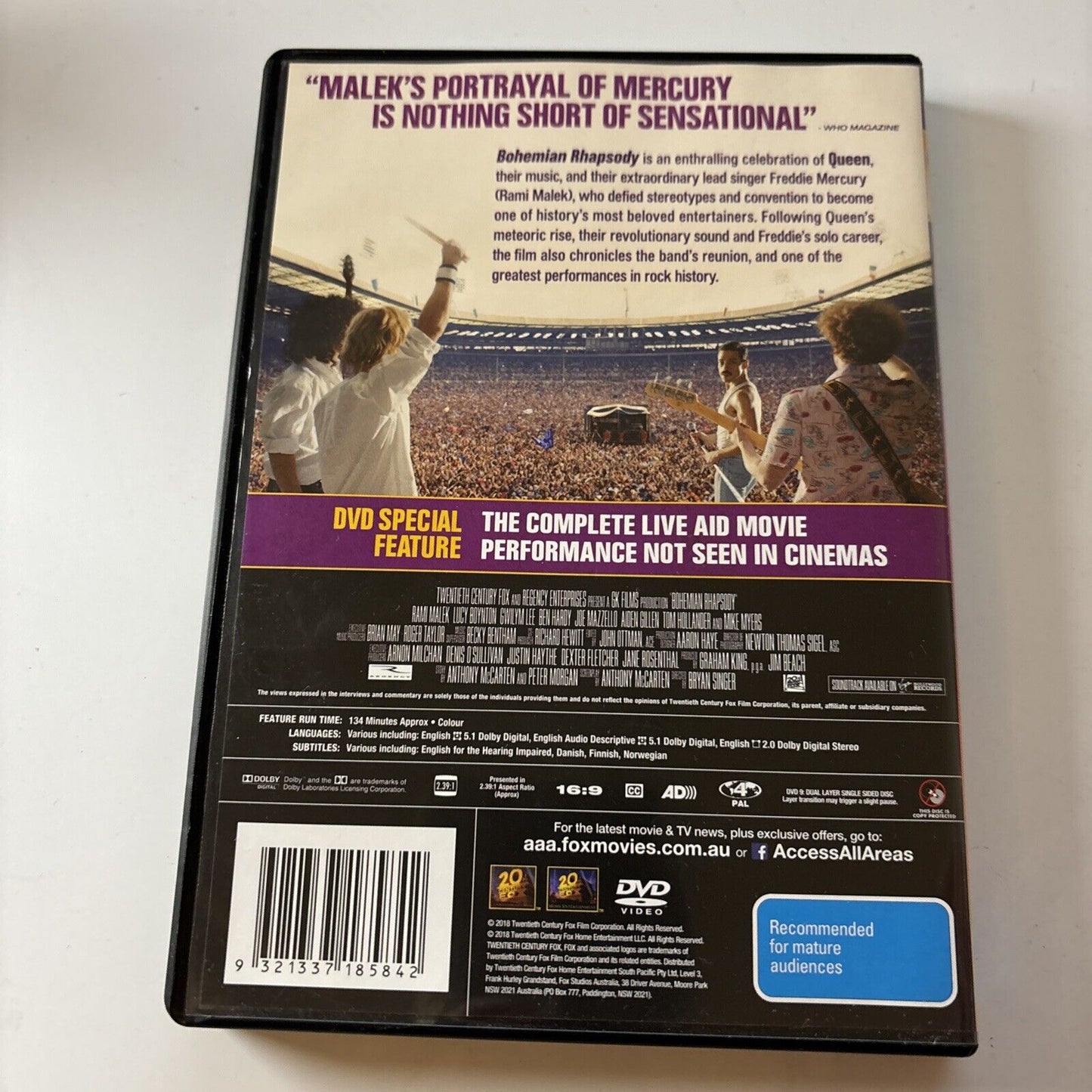 Bohemian Rhapsody (DVD, 2018) Mike Myers, Rami Malek NEW Region 4
