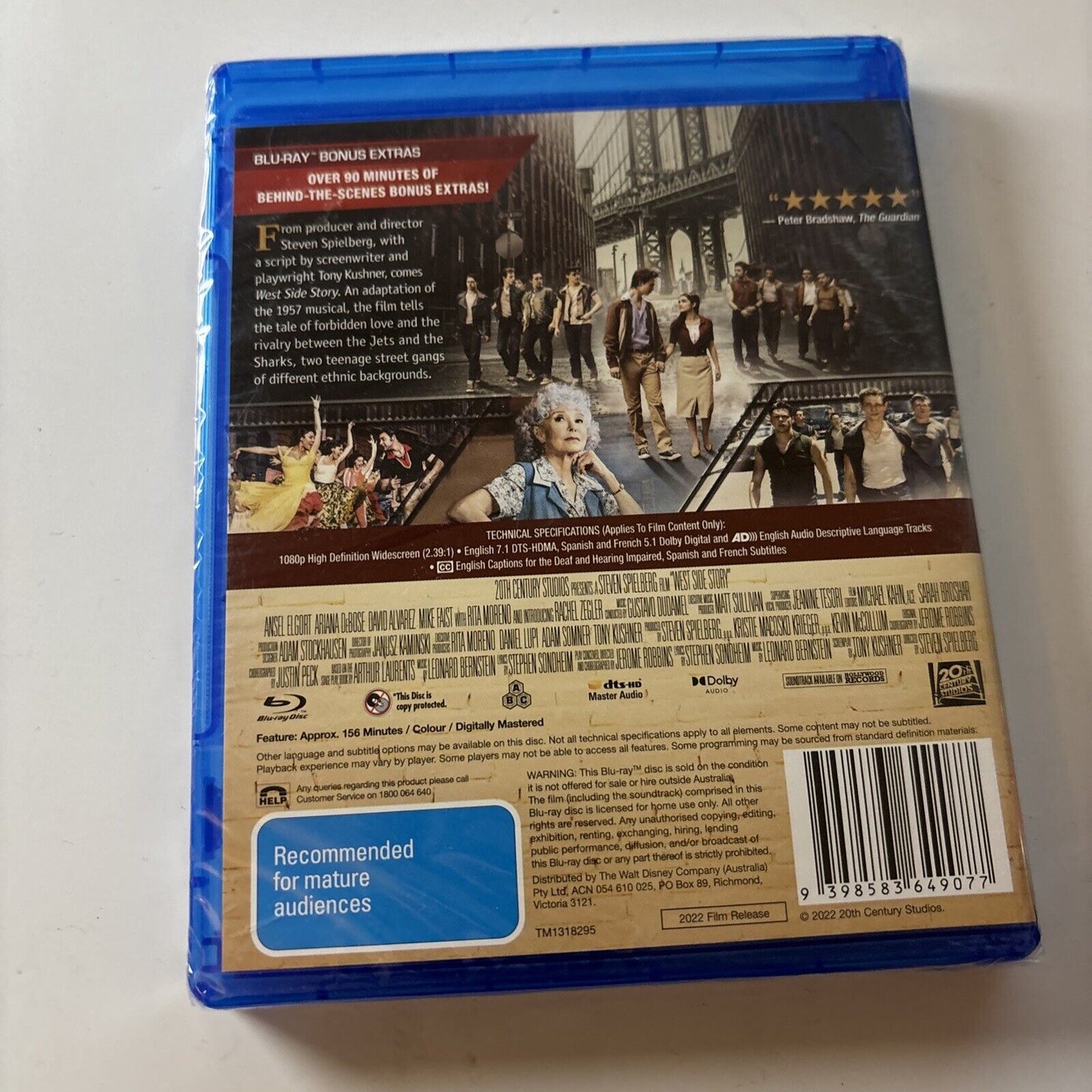 West Side Story (Blu-ray, 2021) Rachel Zegler, All Regions *New Sealed*