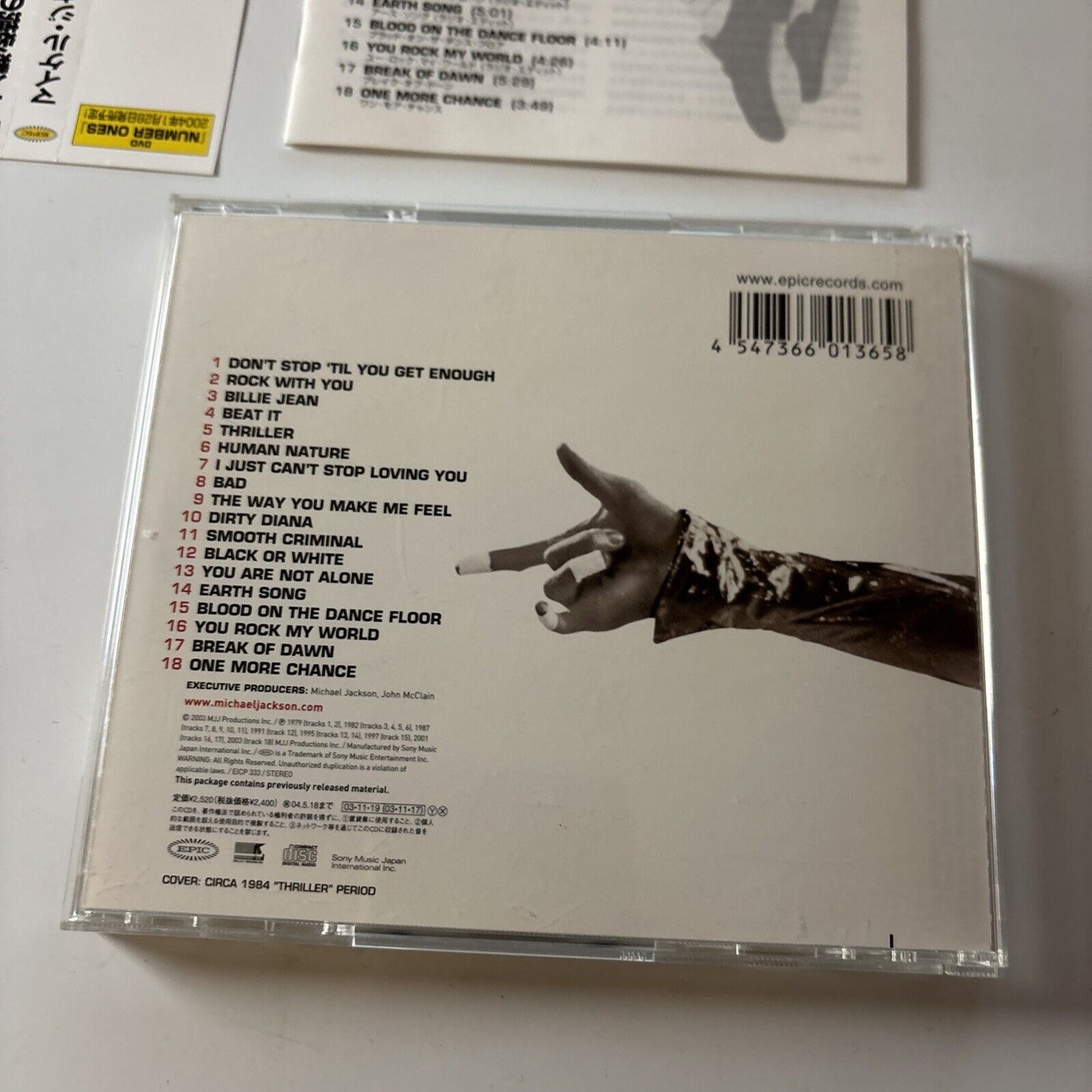 Michael Jackson - Number Ones (CD, 2003) Japan Obi  Eicp-333
