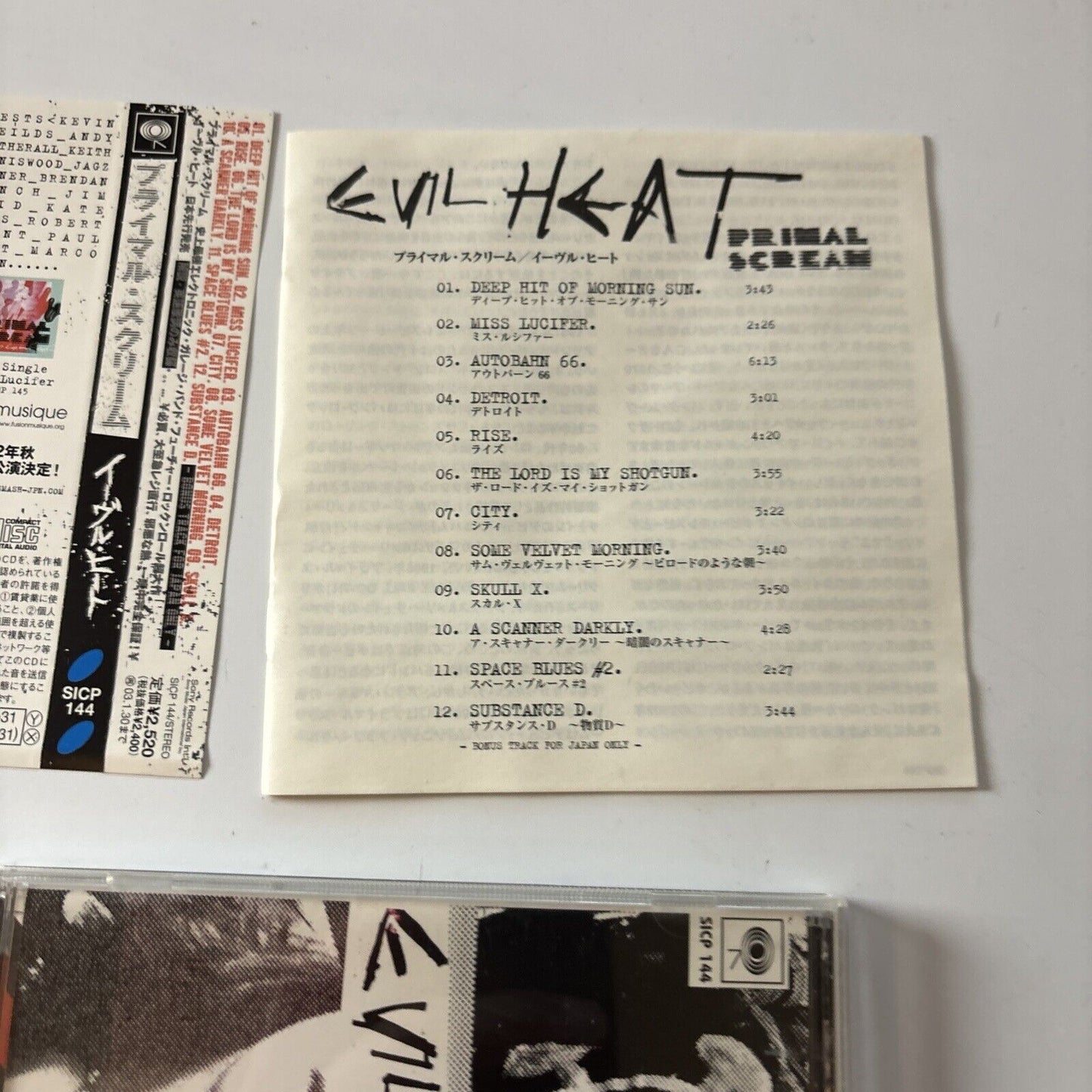 Primal Scream - Evil Heat (CD, 2002) Japan Obi Sicp-144