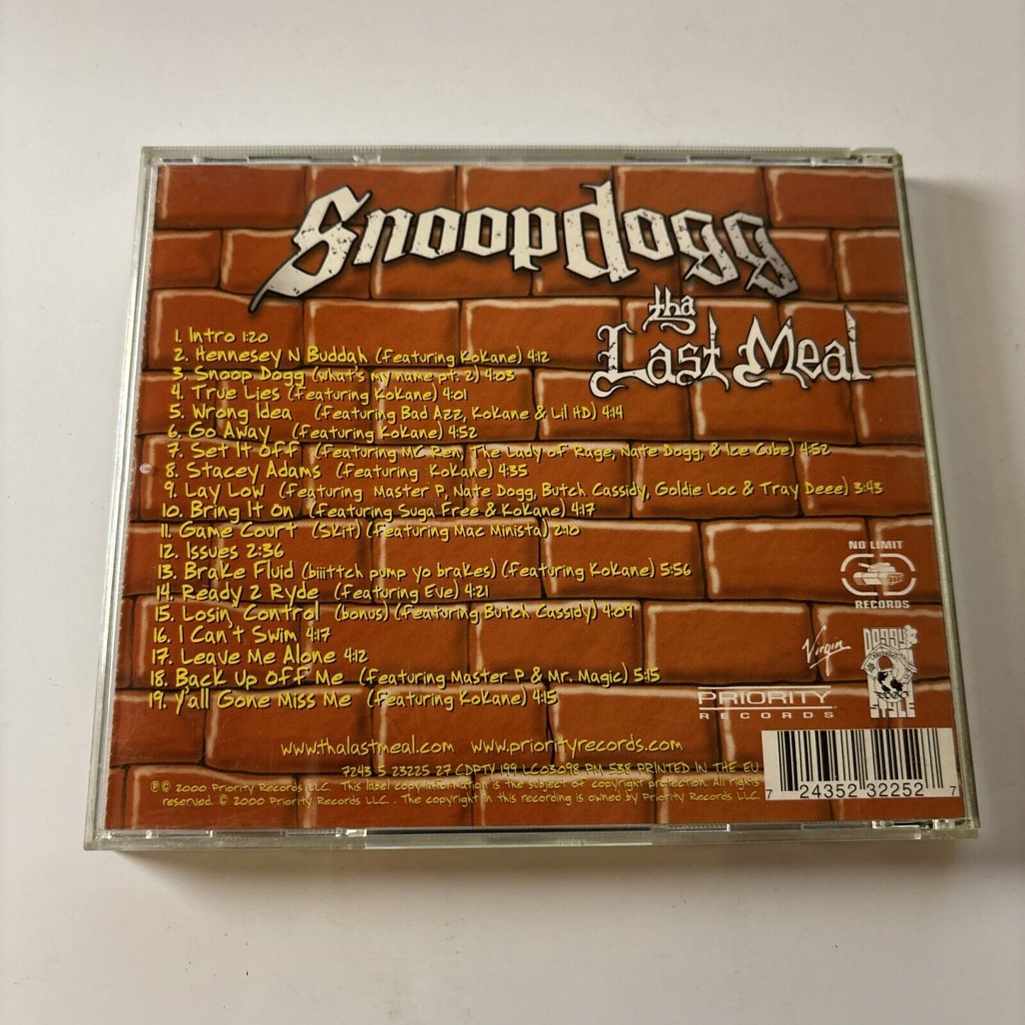 Snoop Dogg - Tha Last Meal (CD, 2000)