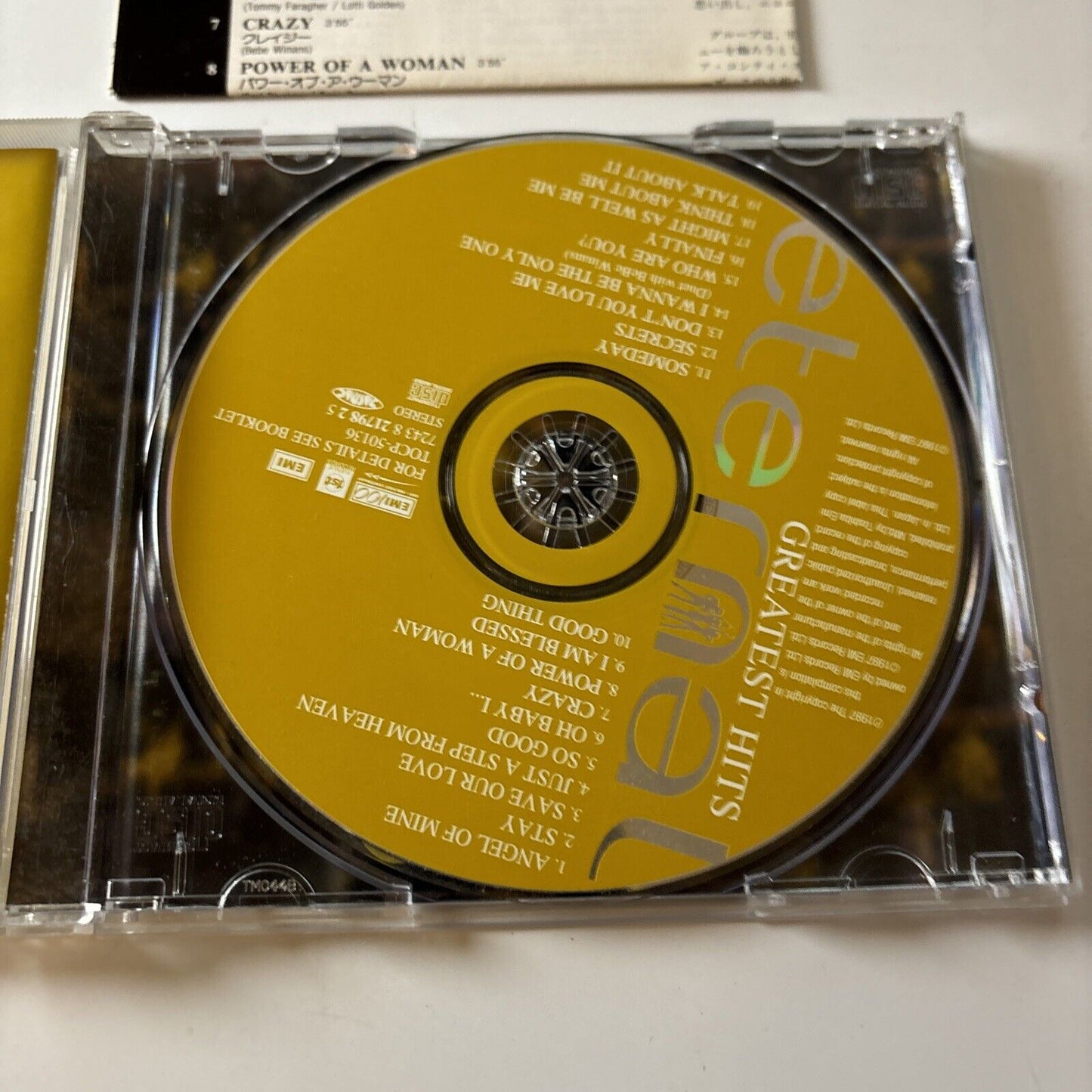 Eternal - Greatest Hits [Bonus Japan Track] (CD, 1997) Japan Tocp-50136