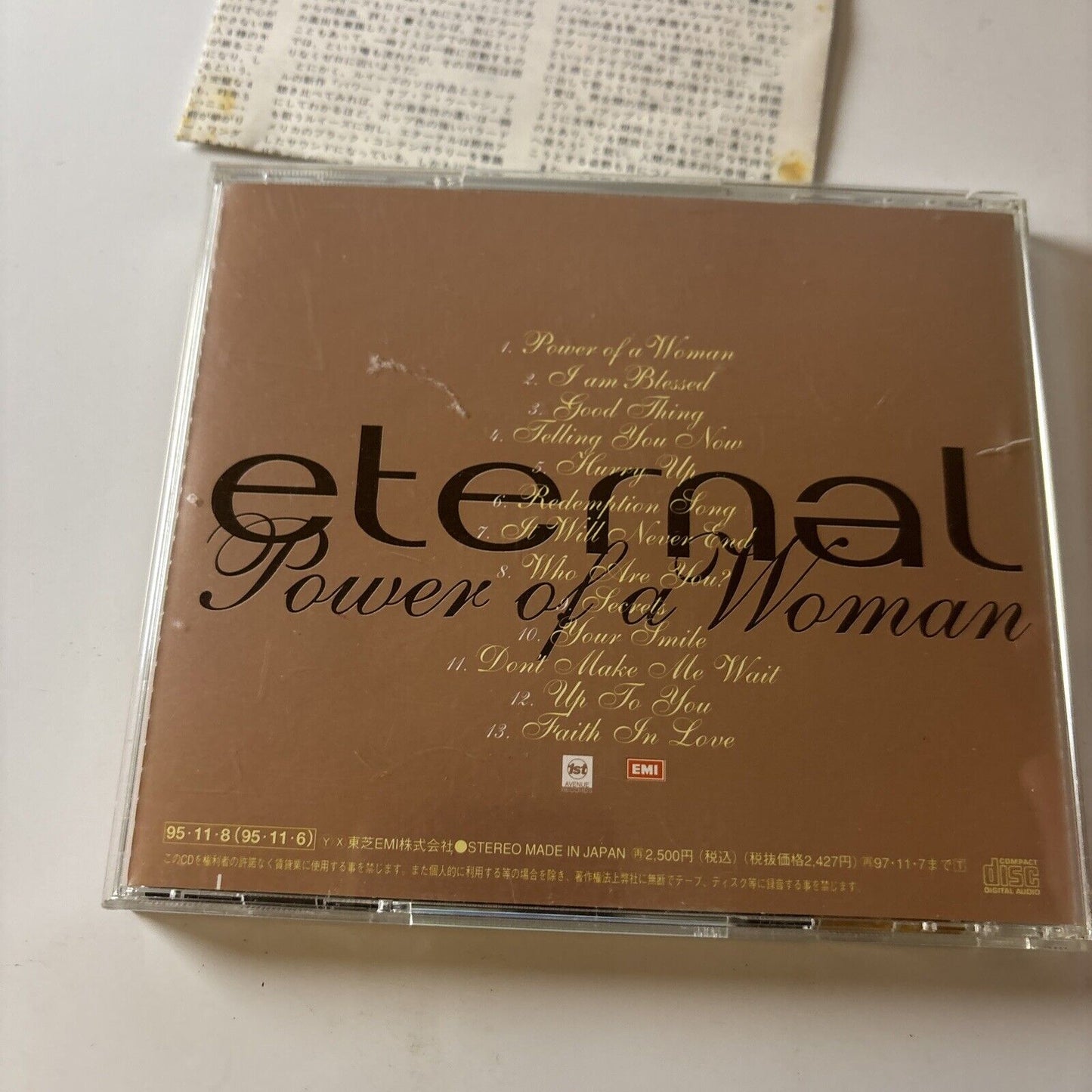 Eternal - Power Of A Woman (CD, 1995) Japan Tocp-8686
